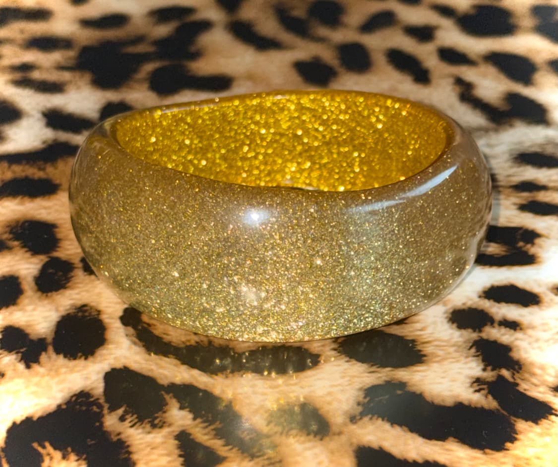 일본 헤이세이 갸루 골드 글리터 뱅글 팔찌 상품이미지2