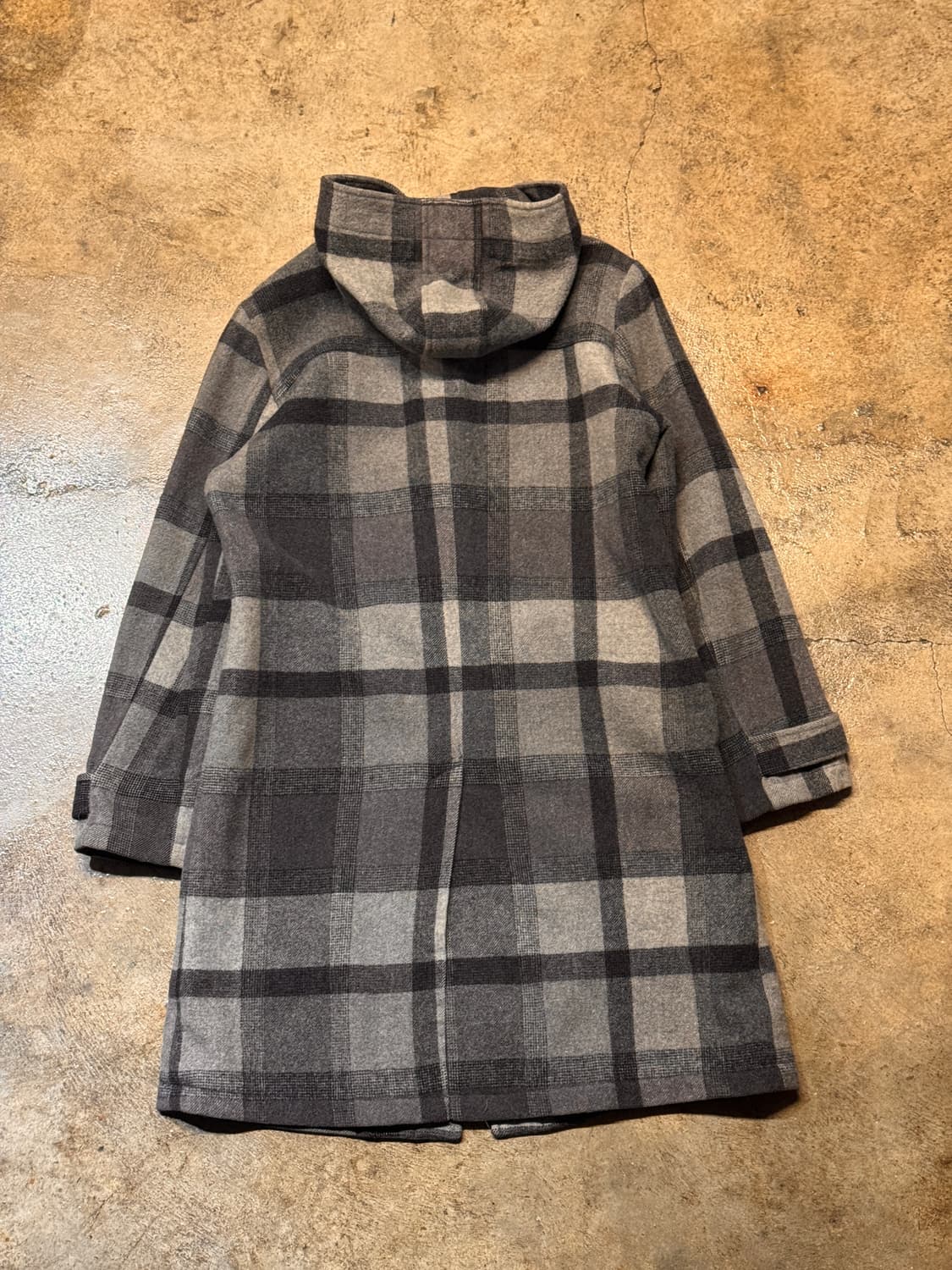 44-66 ) JPN Hooded Check Single Coat 상품이미지8