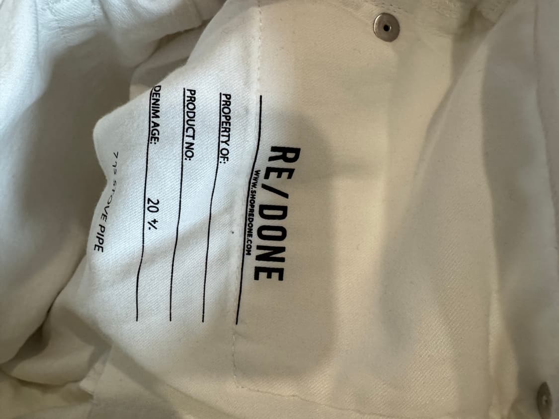 re/done 리던 화이트 데님 상품이미지4