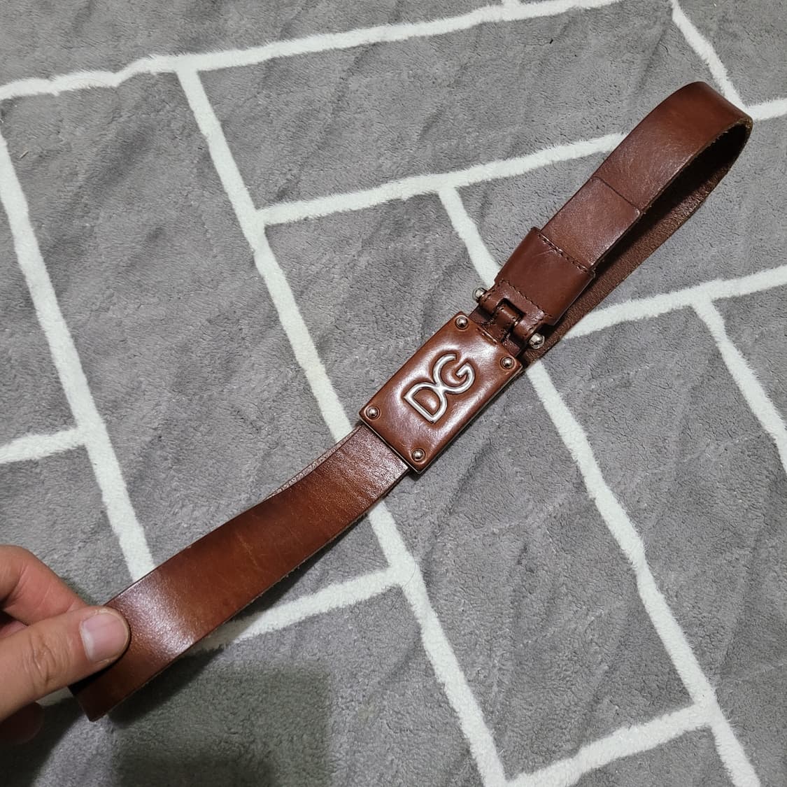 돌체앤가바나 DG 로고 브라운 벨트 85/38 상품이미지2