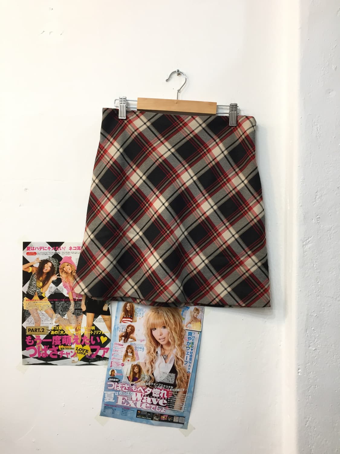 빈티지 체크 미니스커트 상품이미지3