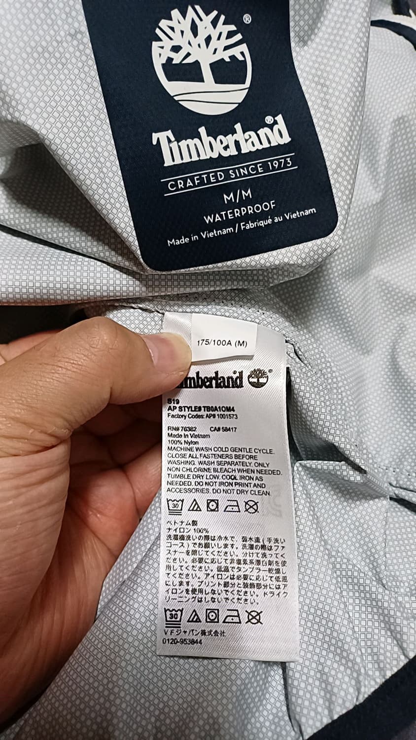 팀버랜드 얇은방수바람막이 95 가슴55 기장69 상품이미지6