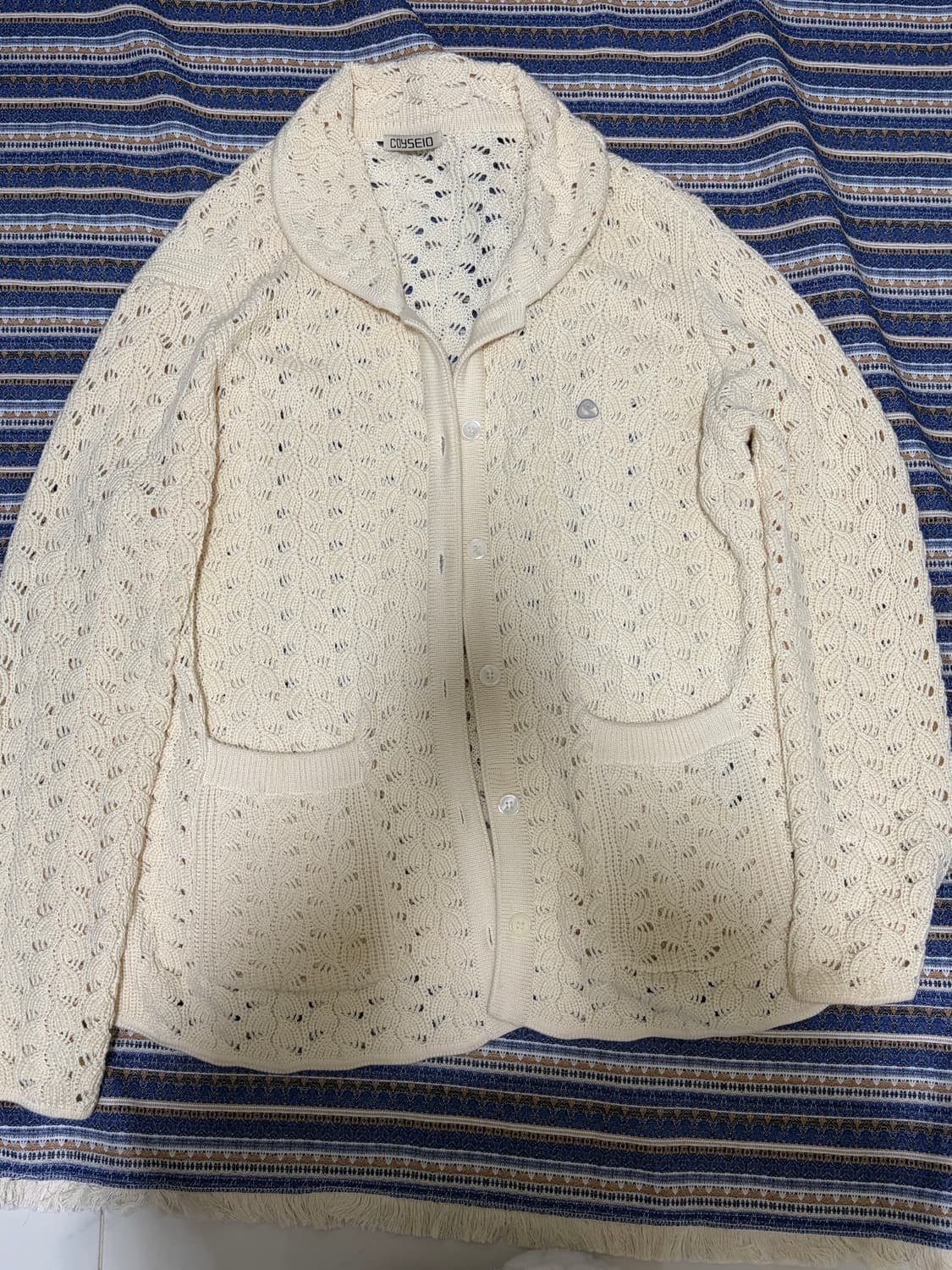 Coyseio 웨이브 니트 가디건 IVORY 상품이미지2