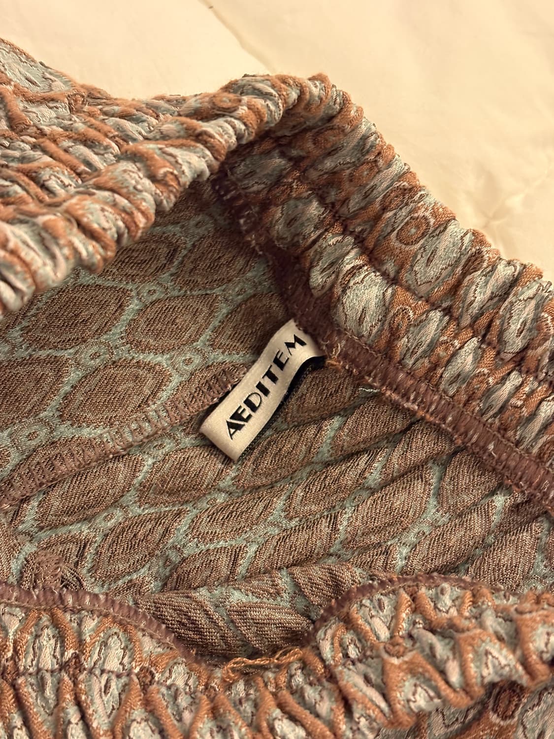 Aeditem 자카드 훅 밴딩 팬츠 (민트) 상품이미지4