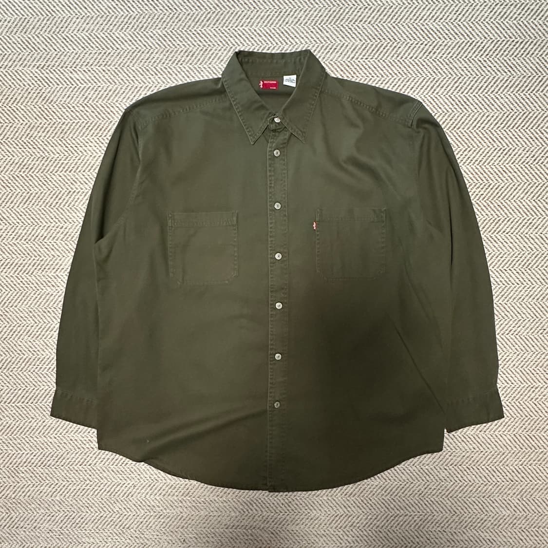 LEVI'S 00's work shirt olive green 상품이미지1