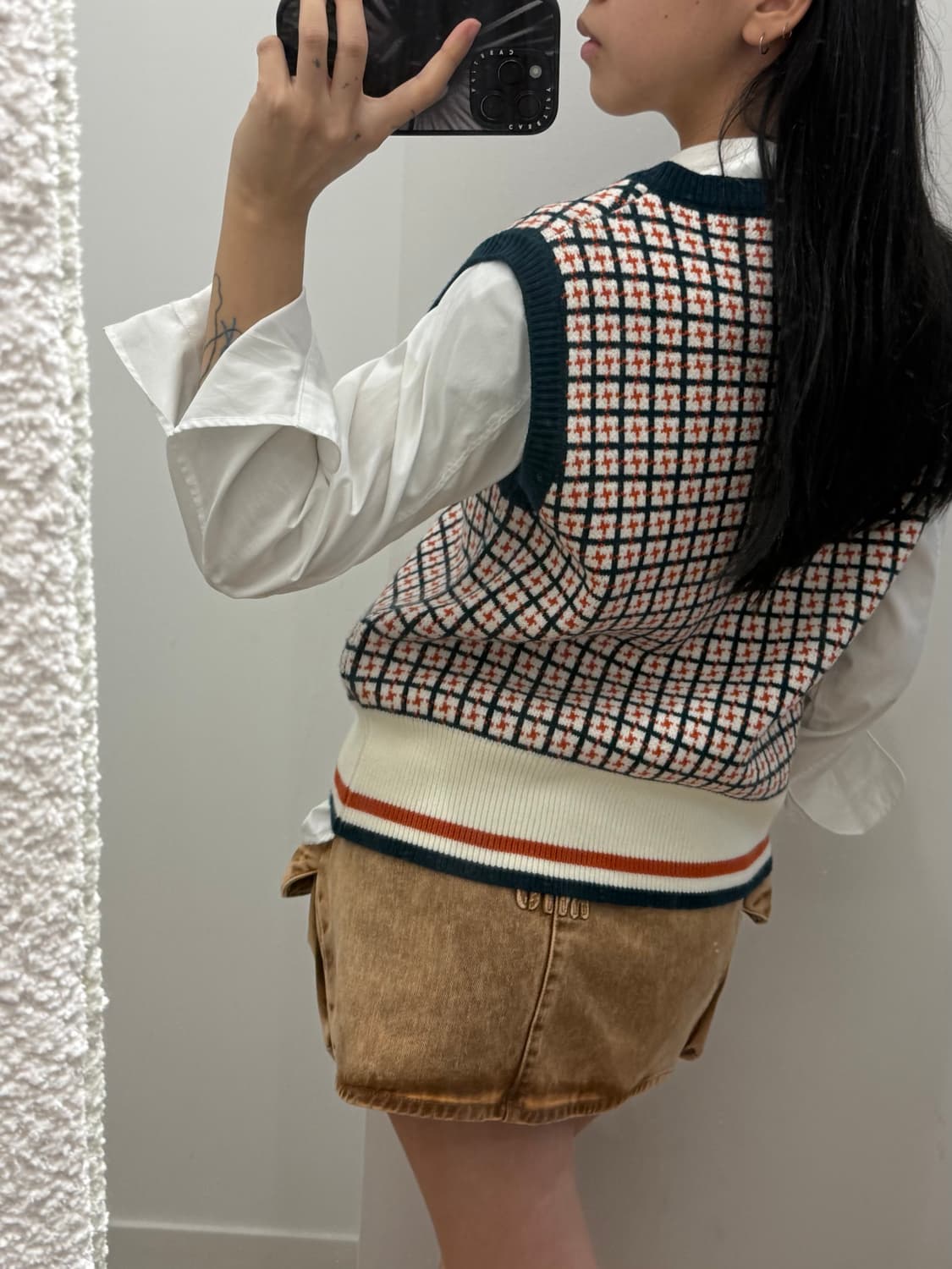 빈티지 브이넥 베스트 상품이미지5