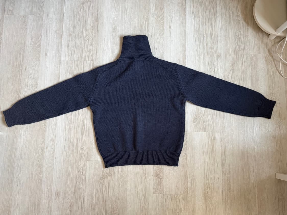 아모멘토 하프 집업 니트 네이비 M 상품이미지2