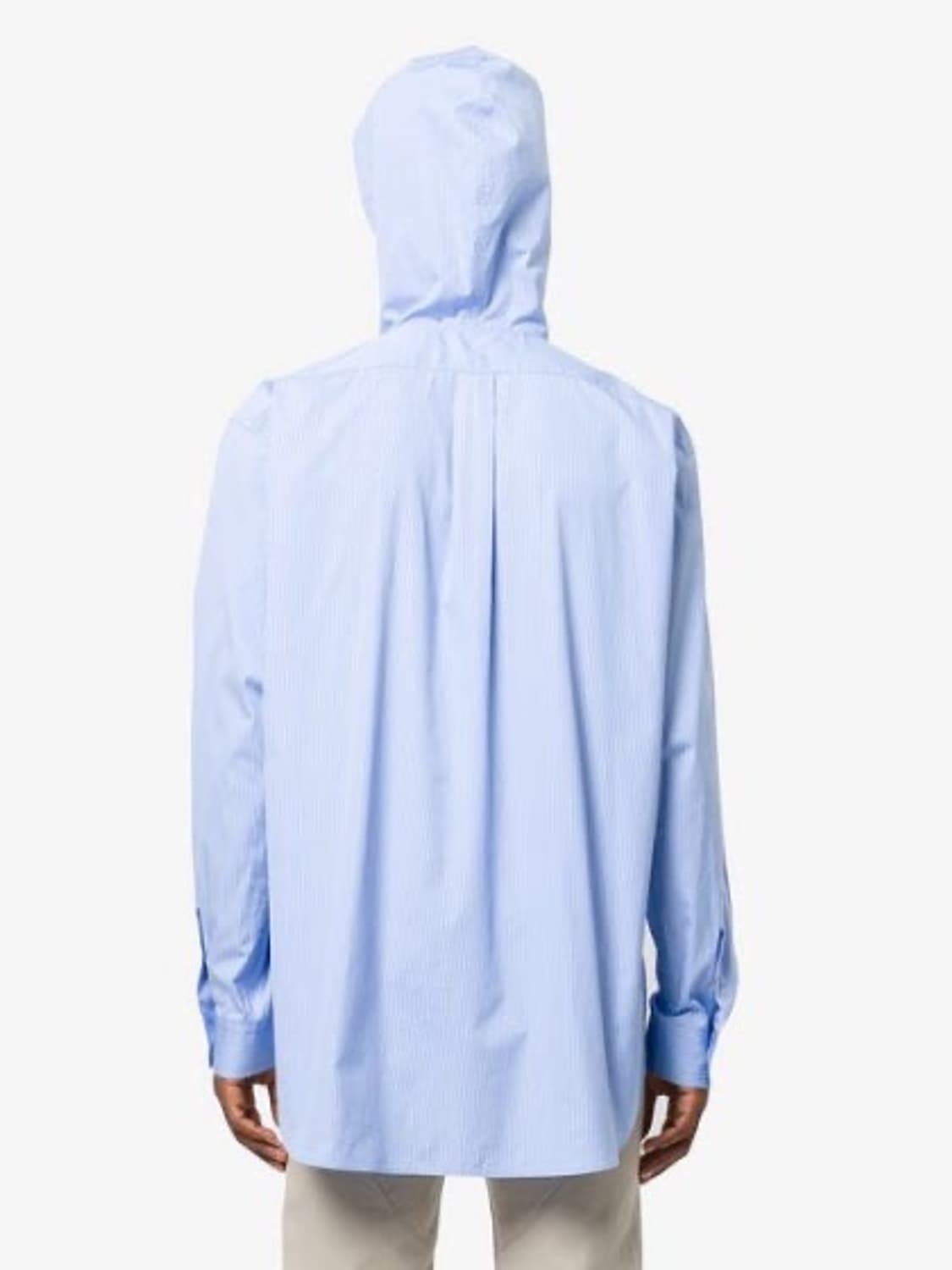 [40] 17fw 발렌시아가 런웨이 컬렉션 모델 스트라이프 후드 셔츠 상품이미지8
