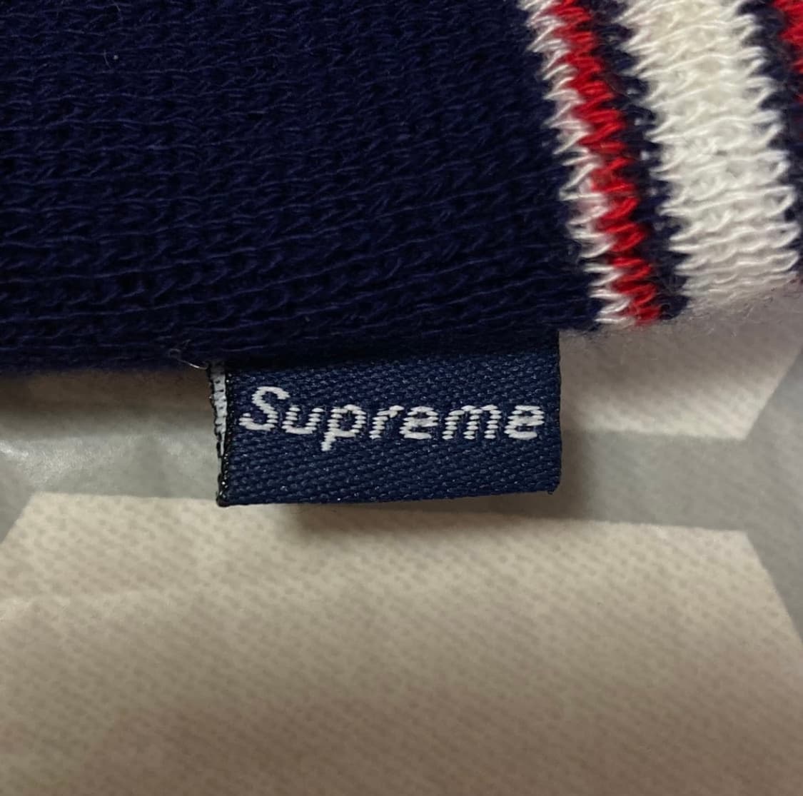 Supreme 90s슈프림 스트라이프 비니 네이비  상품이미지3
