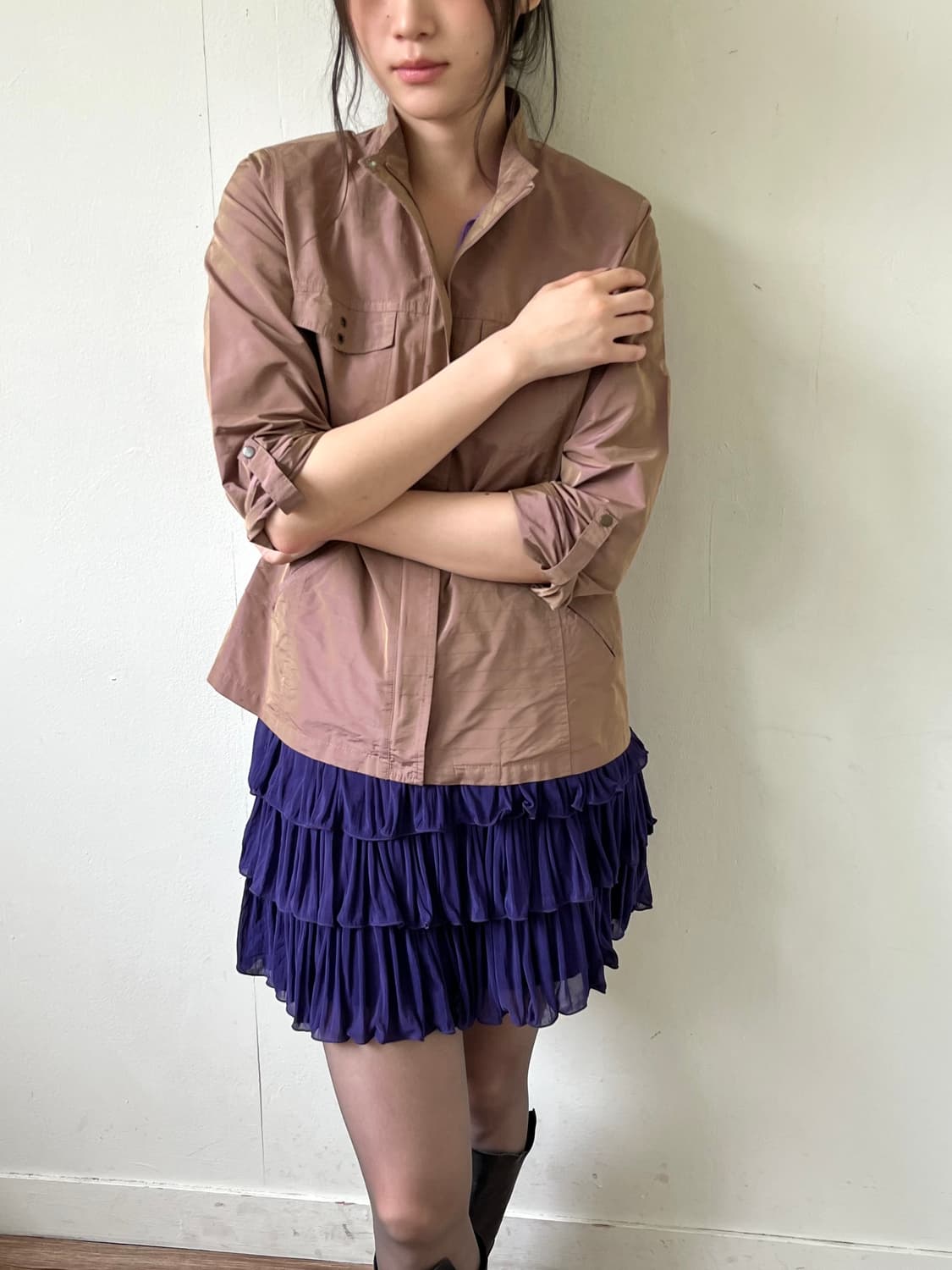 Japan vtg 로즈 바이커 자켓 상품이미지7