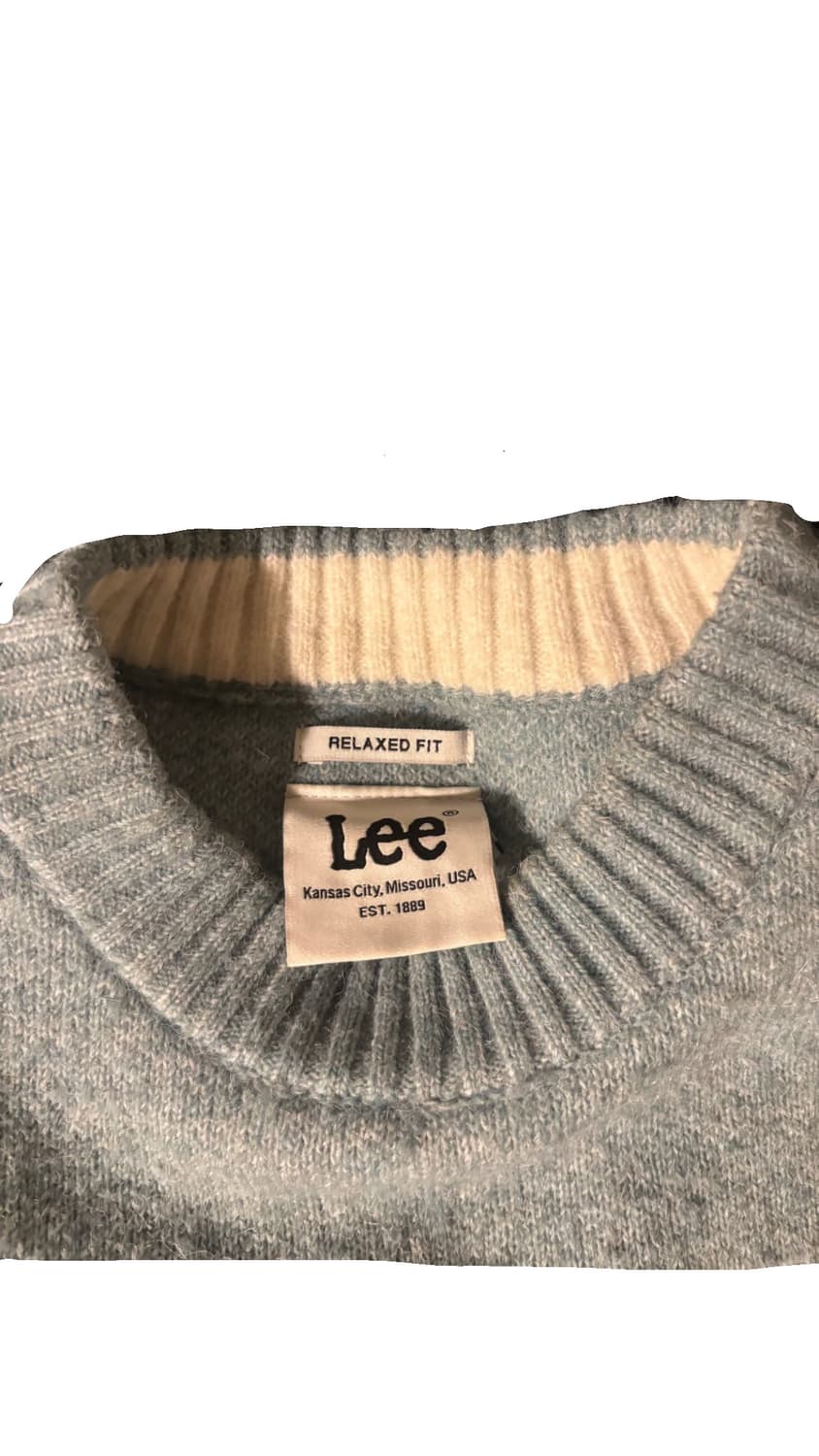 Lee 릴렉스핏 하늘색 니트 M 상품이미지3