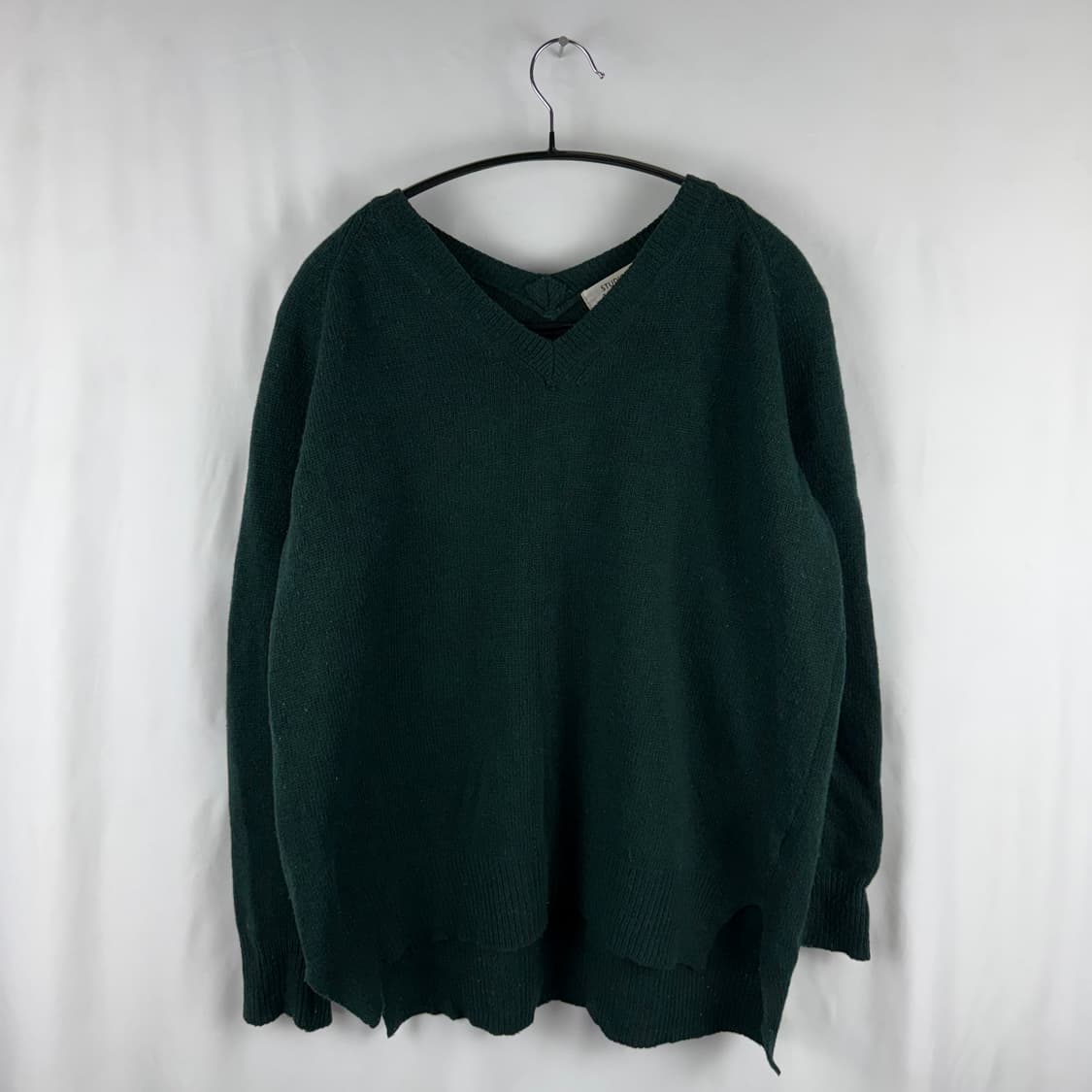 (무료배송)F) 스튜디오톰보이 브이넥 니트 그린 상품이미지2