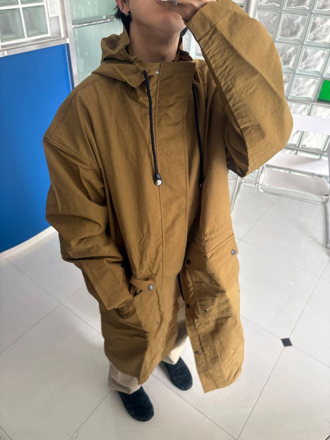 OVAL D BACK LOGO OVERSIZE LONG COAT 롱 코트 상품이미지2