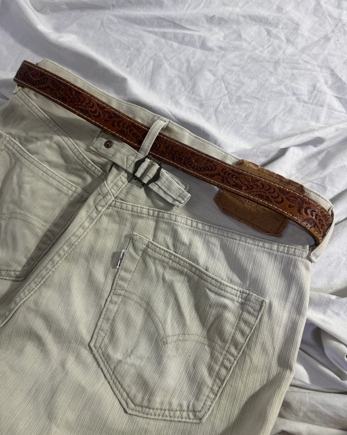 빈티지 카빙 레더 벨트 상품이미지2