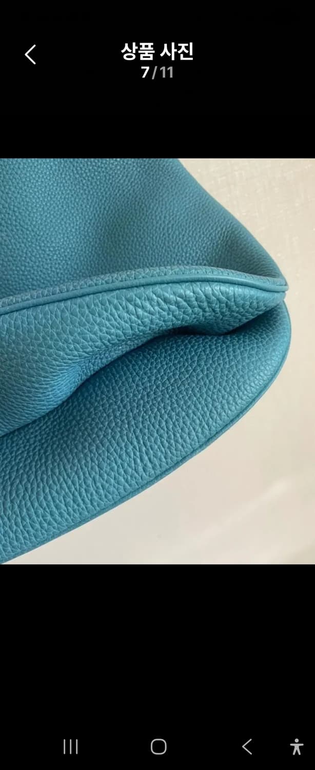 (정품)Hermes 에르메스 가오 호보 숄더백 블루진컬러예요! 상품이미지7