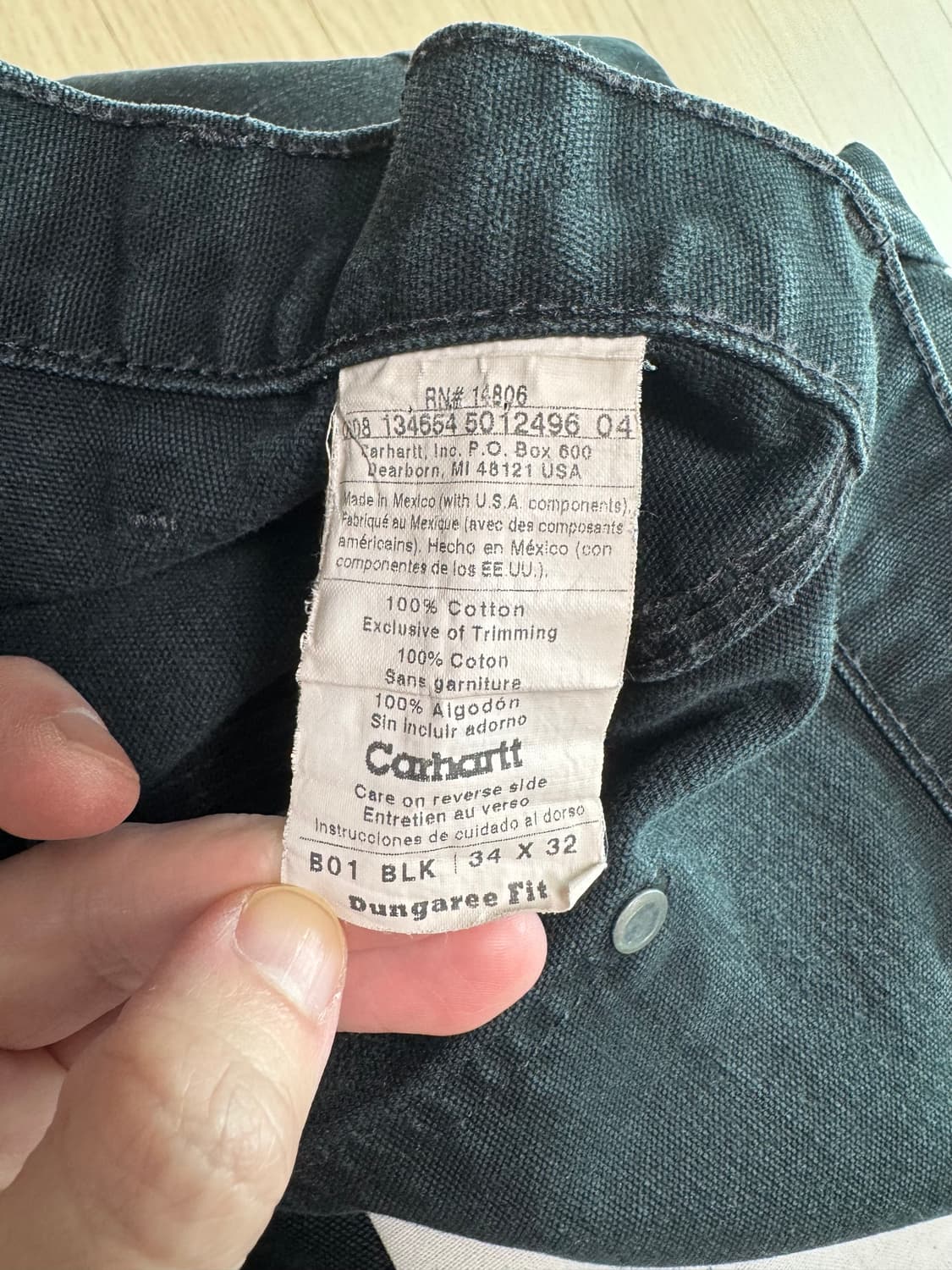 칼하트 더블니 b01 실측(허리44/기장101) 상품이미지2