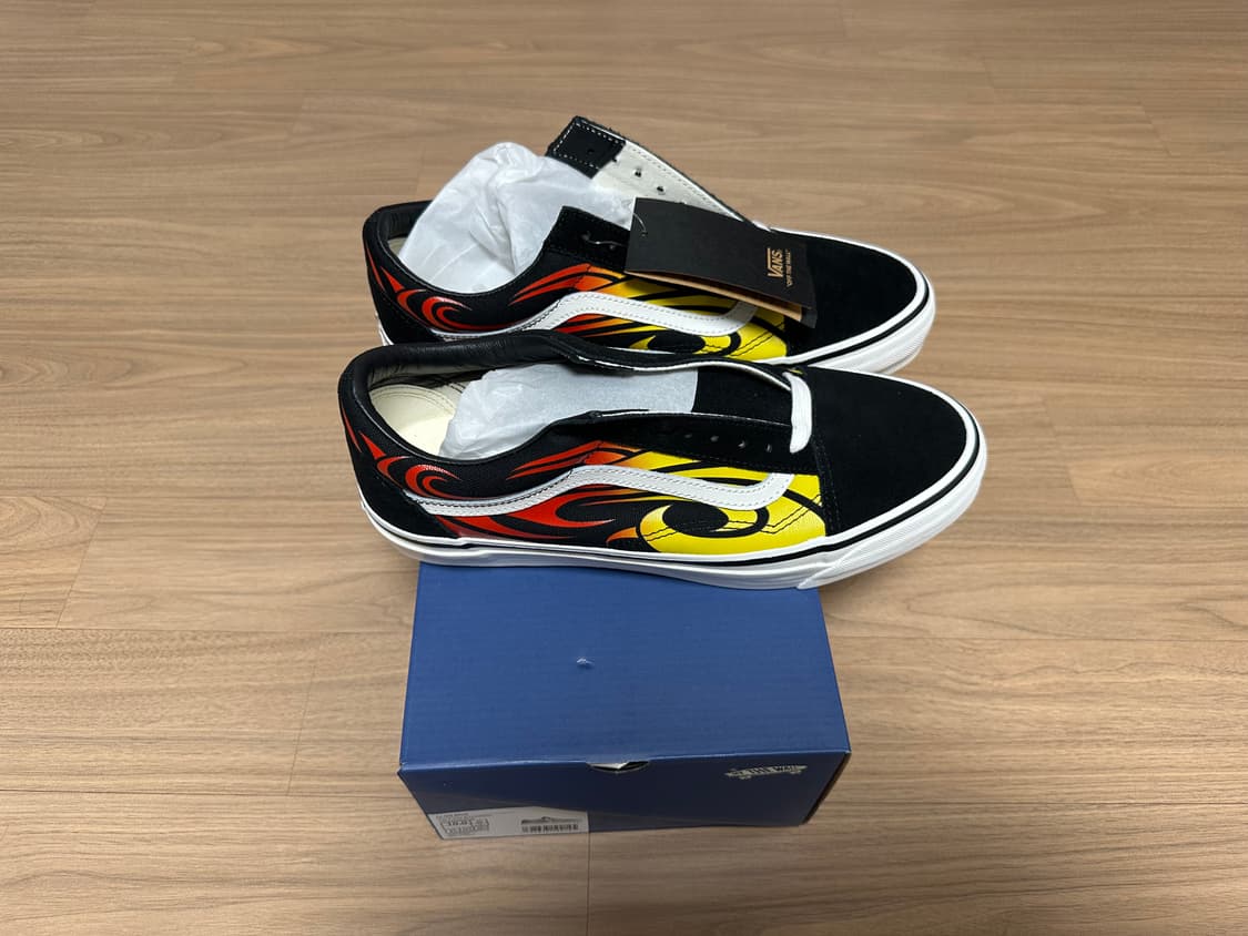 반스 프리미엄 올드스쿨 플레임 블랙 화이트 280 상품이미지4