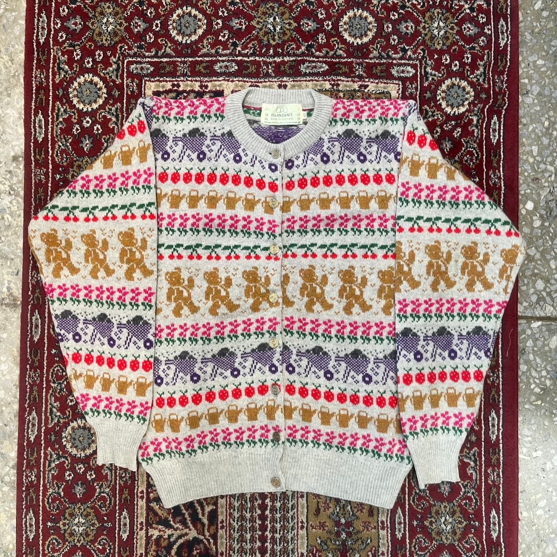 왕귀여운 그레이트풀데드st 울 가디건 [ 55-66 ] 상품이미지1