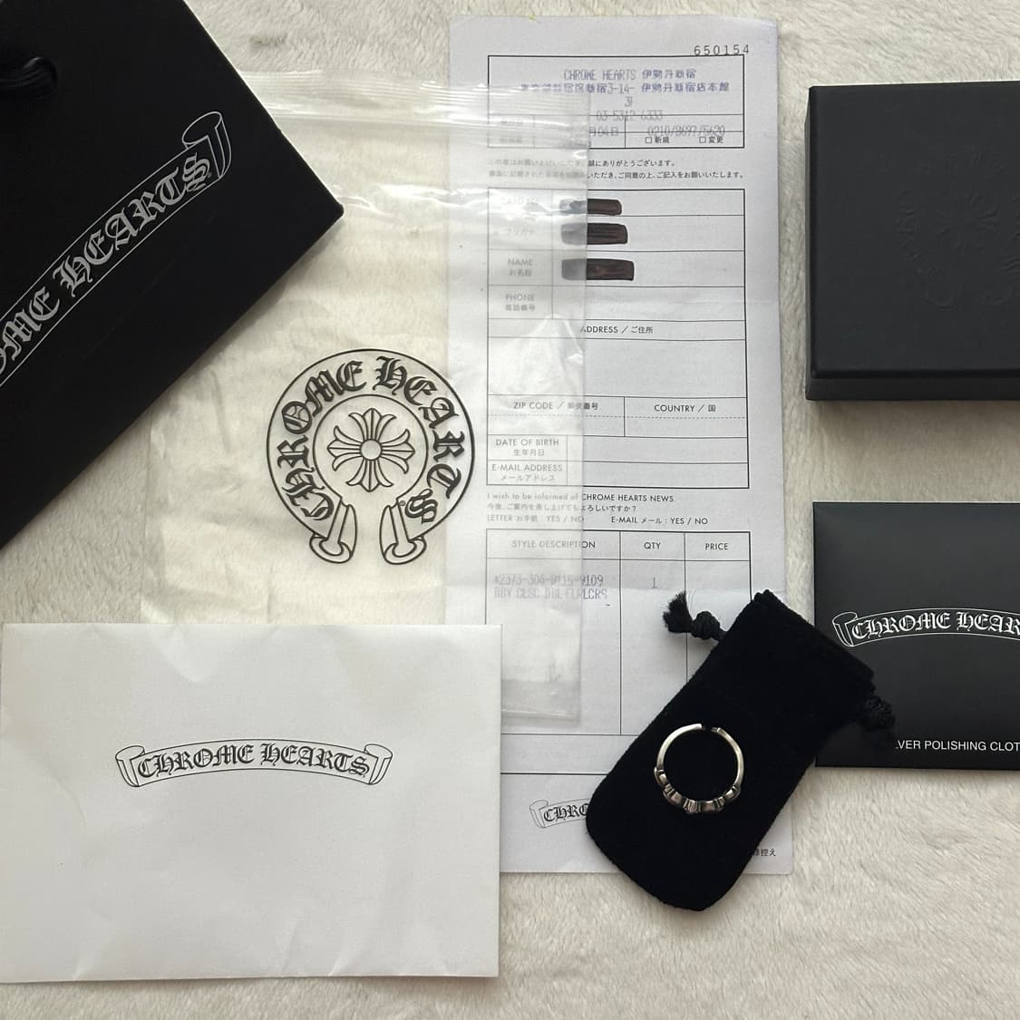 [us9.5]크롬하츠 베이비더블플로랄링 상품이미지1