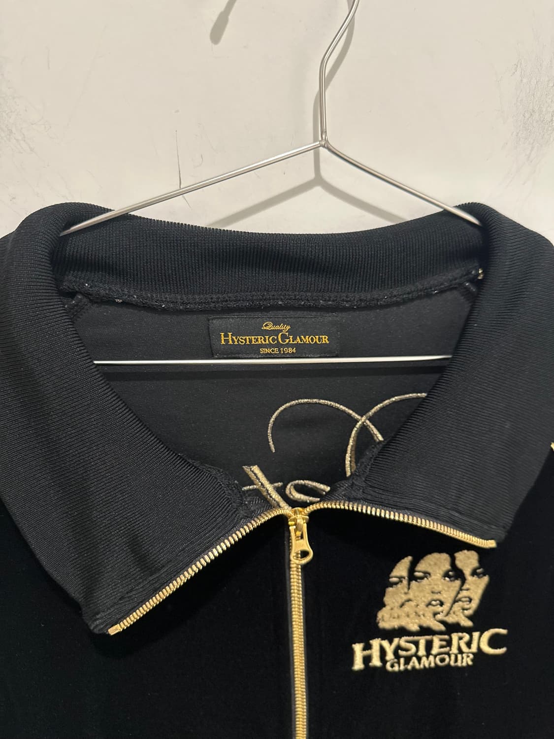 Hysteric Glamour black velvet zip-up  상품이미지3