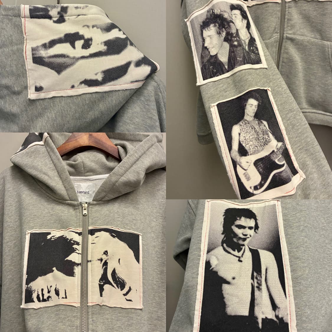 (M/105)Bastard 바스타드 펑크 프린트 오버핏 후드집업 니키 상품이미지7