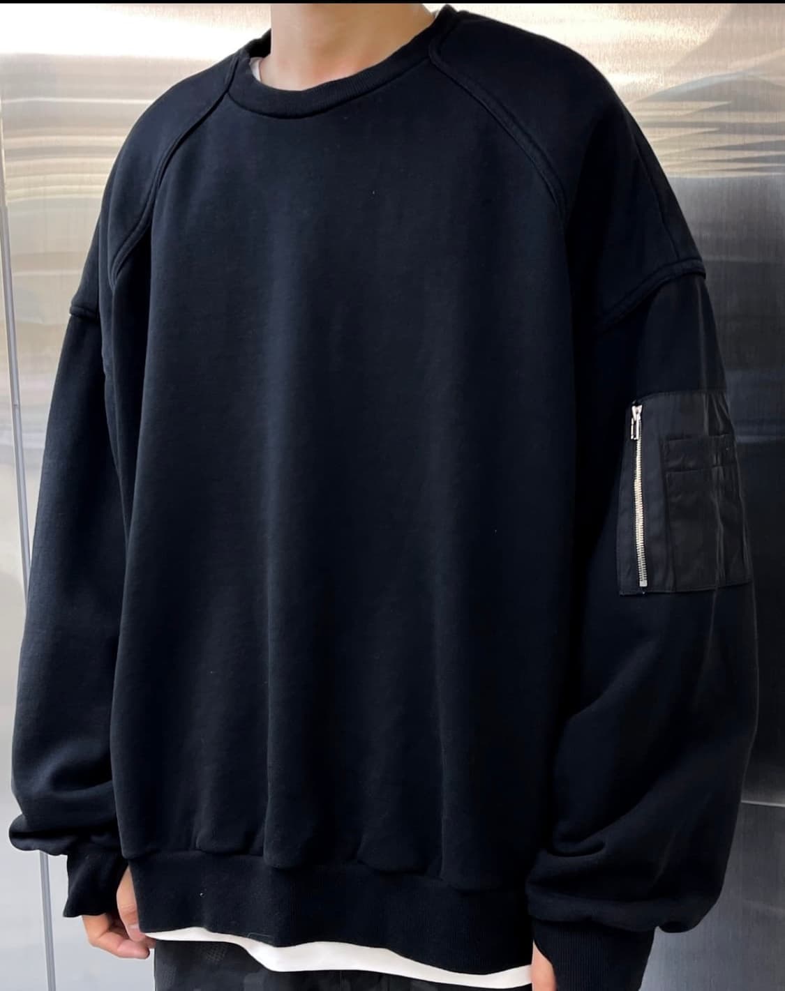 준지 오버핏 MA-1  맨투맨 S. (새상품급) 상품이미지5