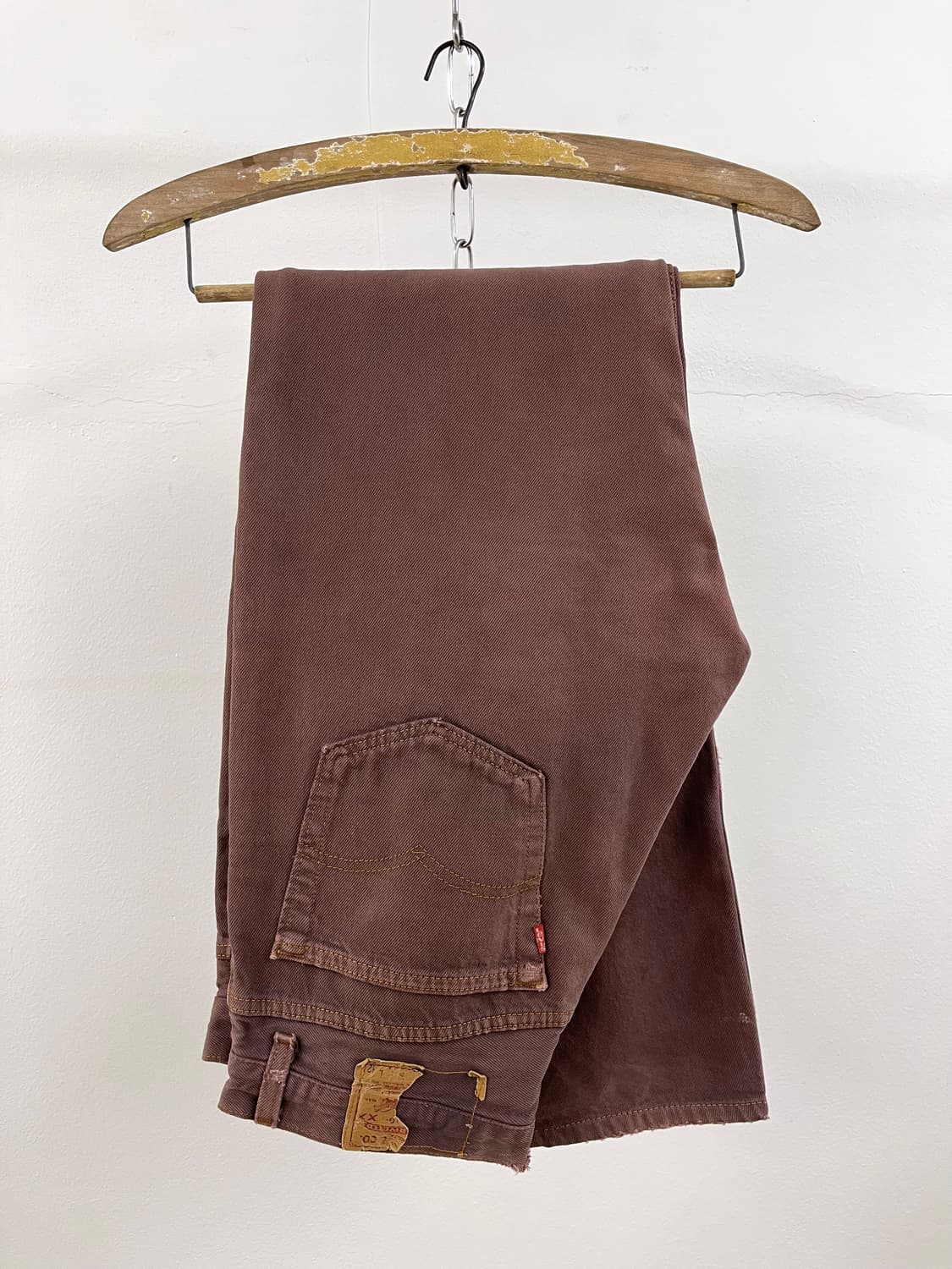 90s USA 빈티지 리바이스 501 데님 팬츠 브라운 상품이미지1