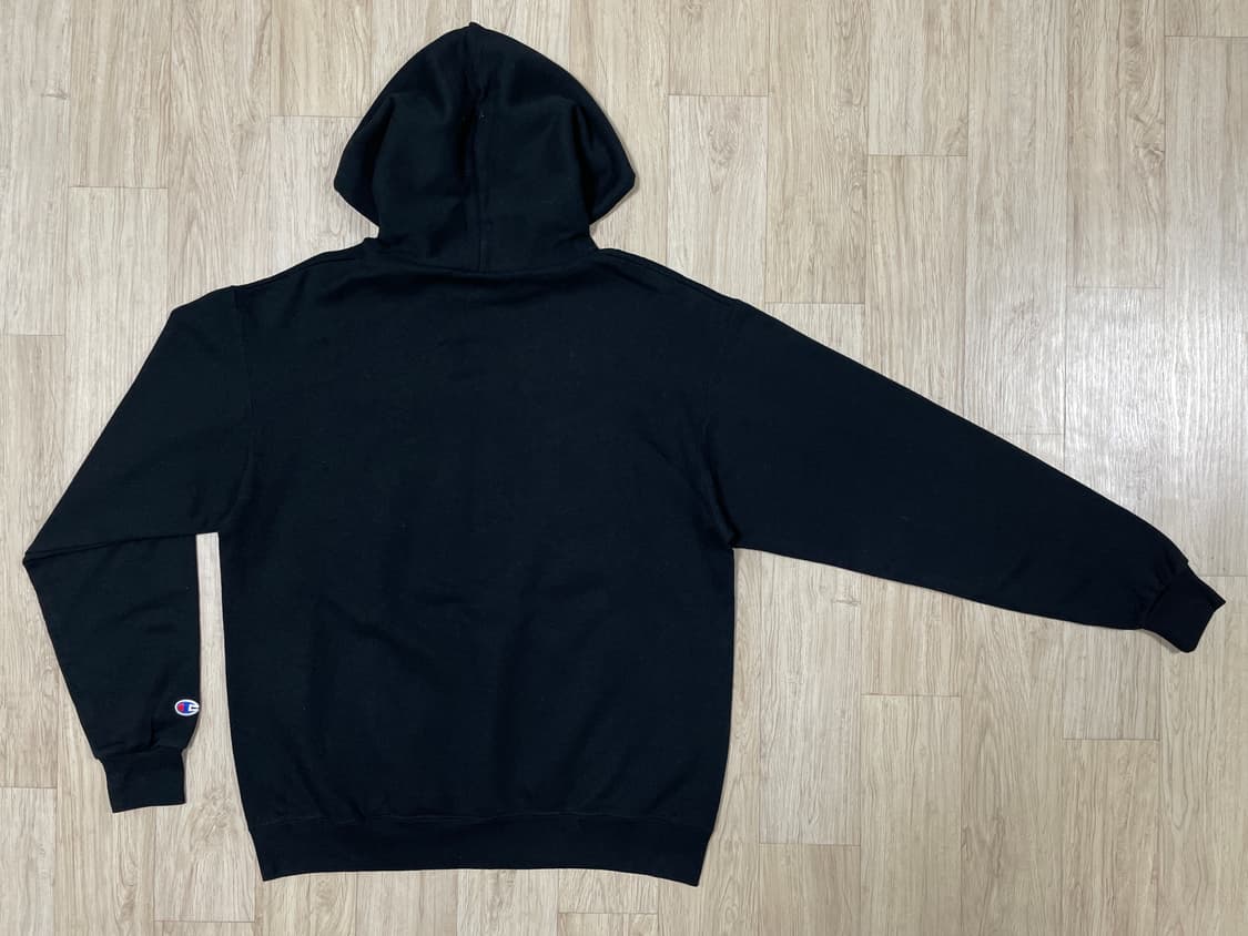 105) 90's 챔피온 미대학 빅로고 블랙 후드티(데드스탁) 상품이미지3