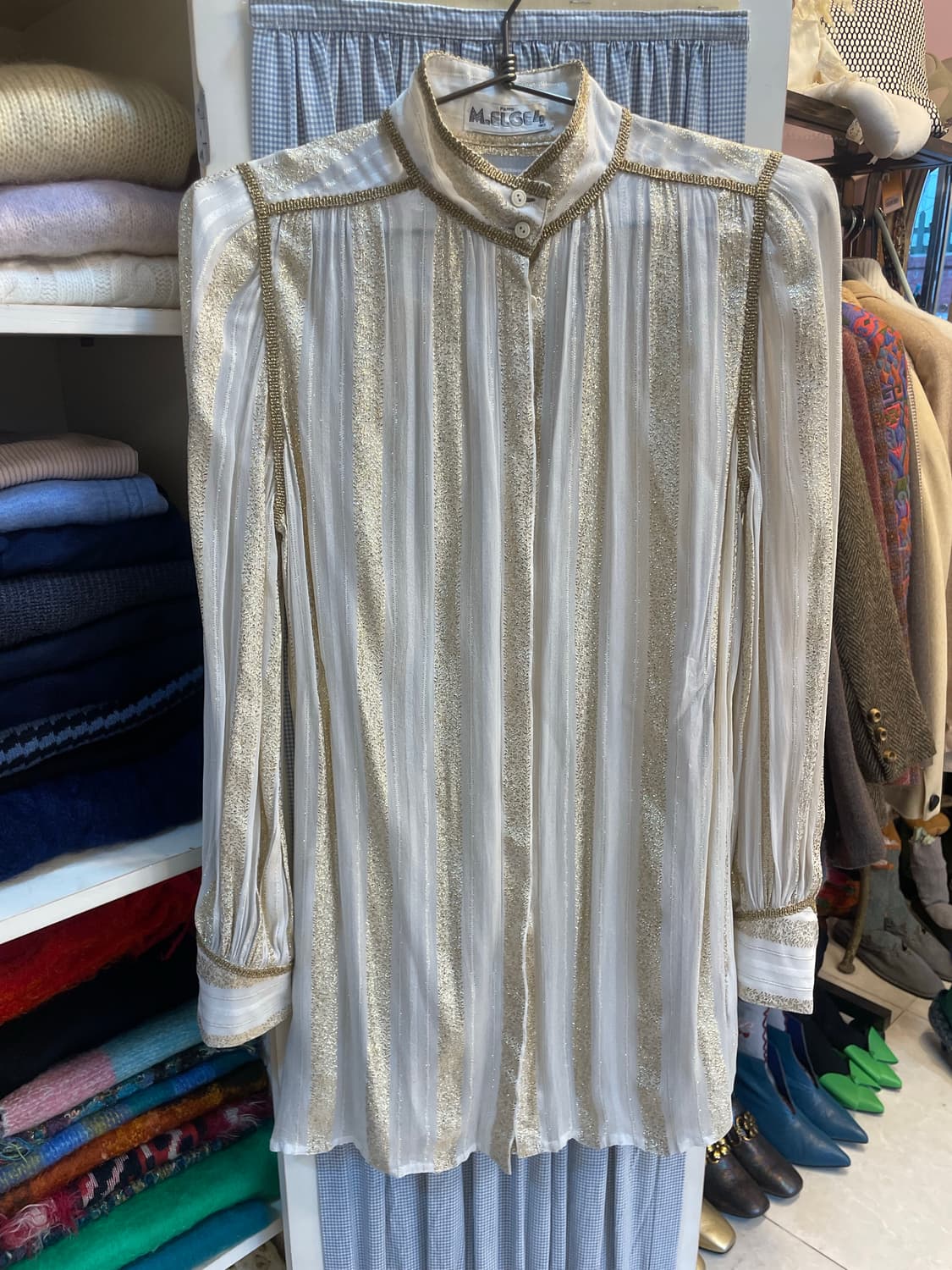 골든 루렉스 블라우스 상품이미지1