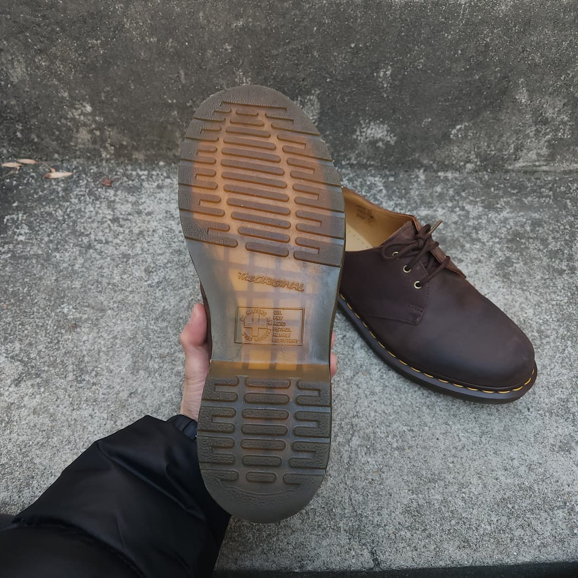 [9UK] 닥터마틴 1461 크레이지 홀스 레더 부츠 다크 브라운 상품이미지6