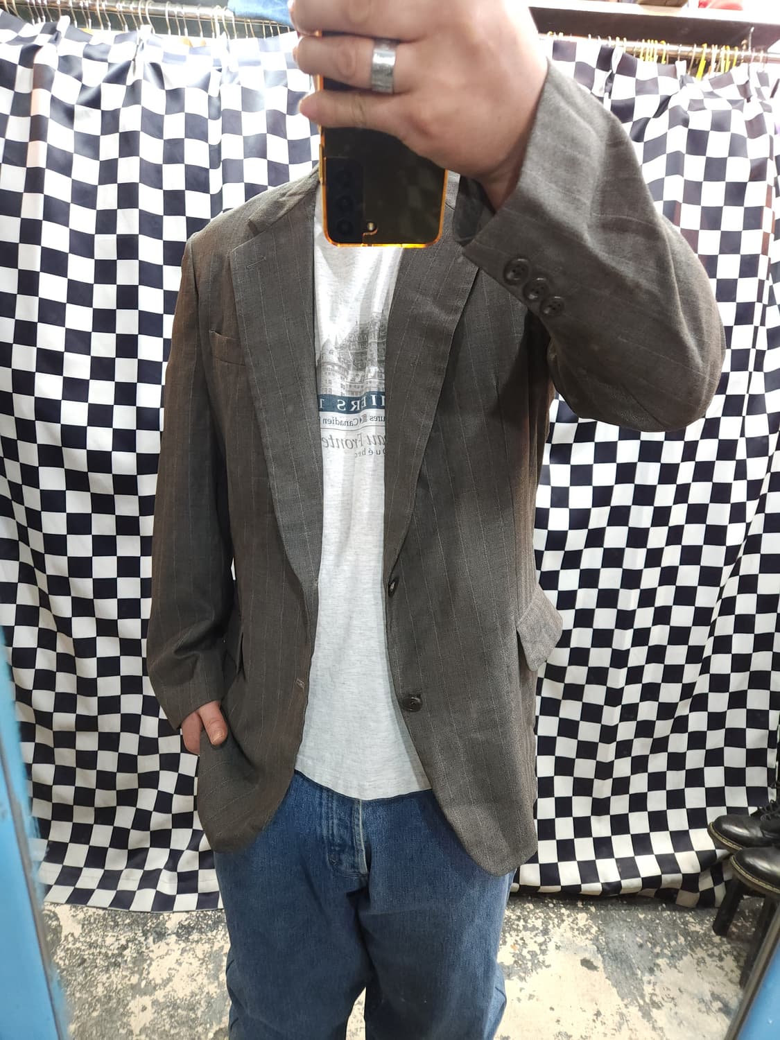 이세이미야케 80s 스트라이프 썸머울 블레이저

 상품이미지9