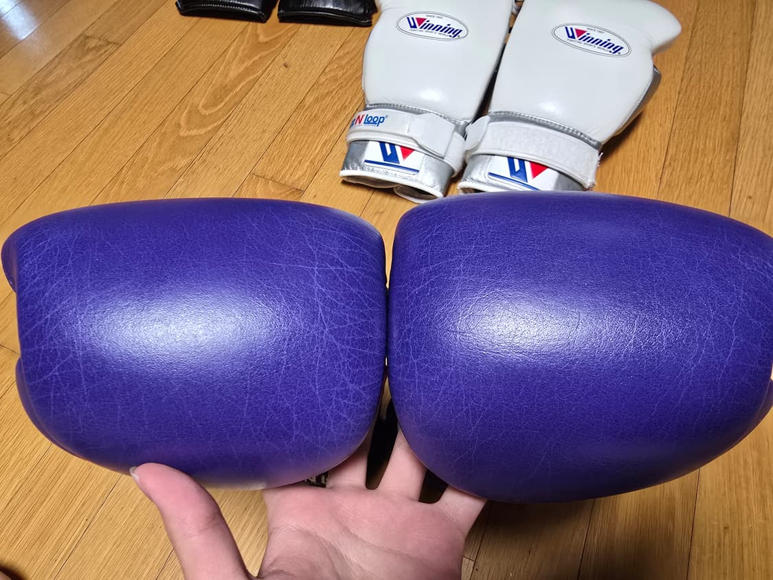 위닝 복싱 화이트실버,퍼플 16온스,화이트 14온스 세트판매 상품이미지4