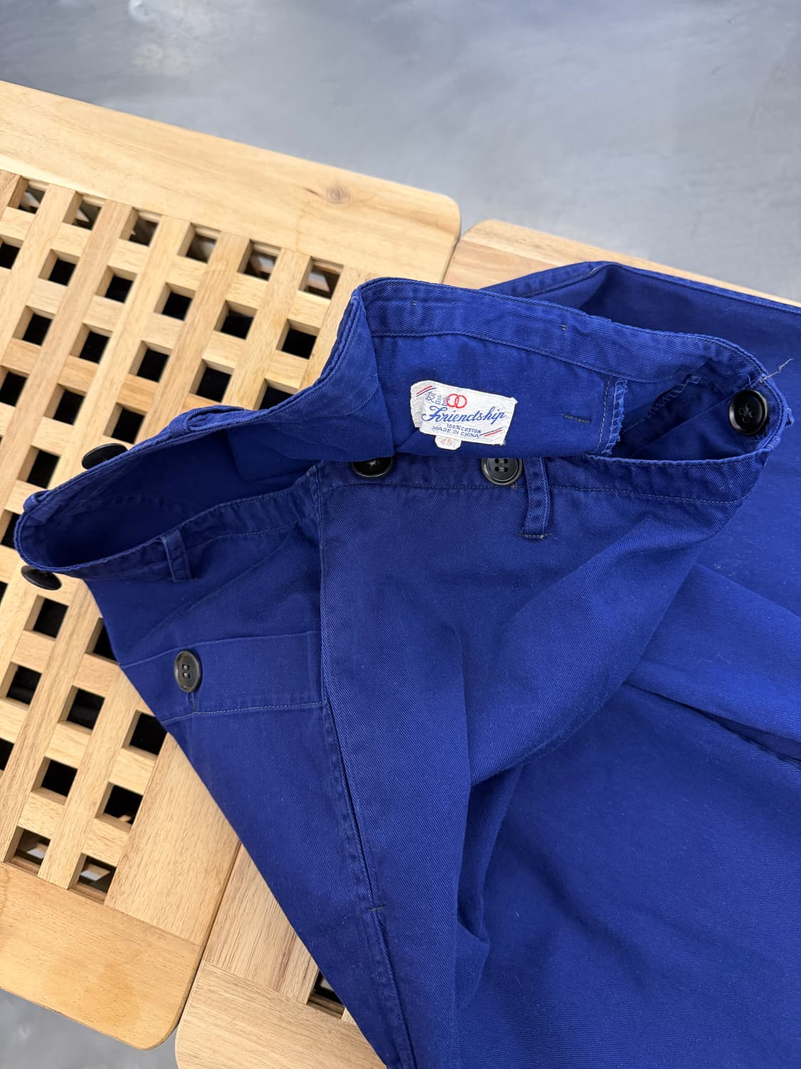 1970s FRIENDSHIP FADED NAVY 빈티지 프렌치워크팬츠 상품이미지7
