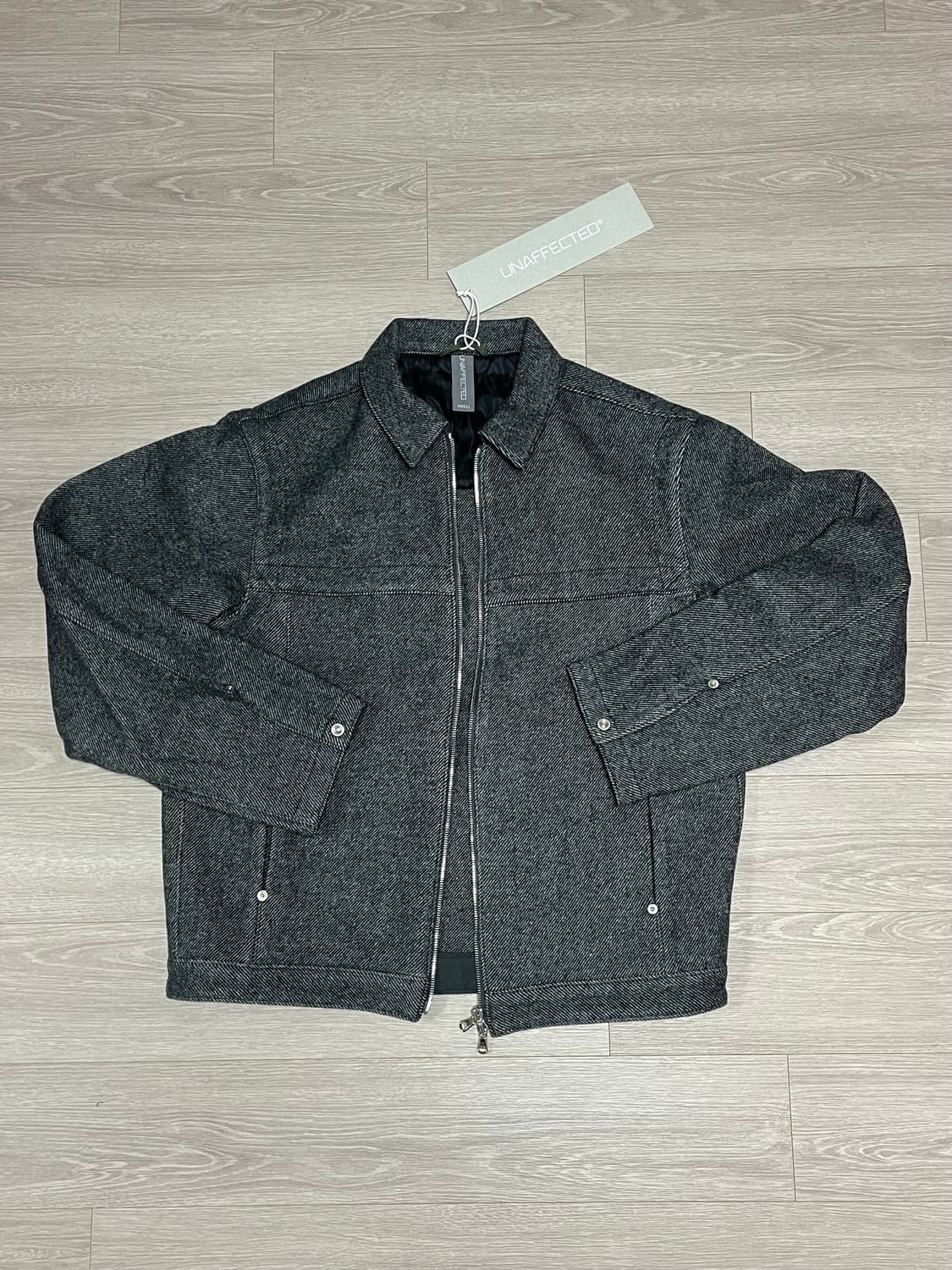 (새상품) 언어펙티드 UNAFECTED 울 헤링본 트러커 자켓 상품이미지2