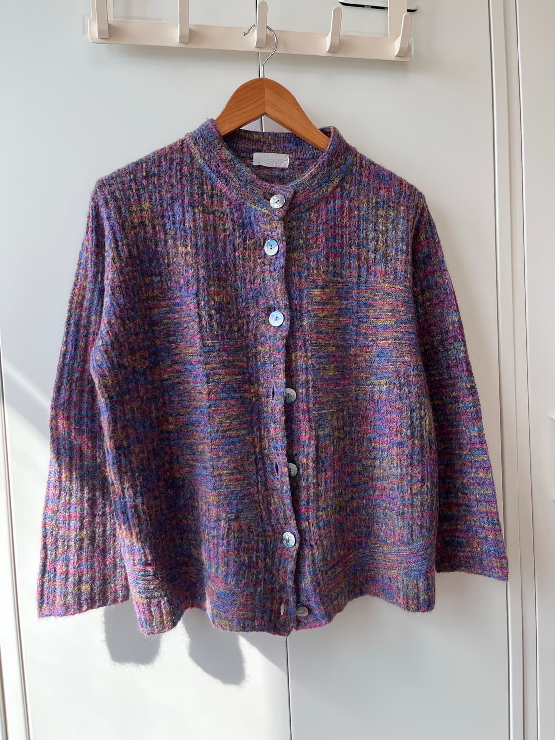 Leaure 무지개 니트 가디건 미사깔 임수정 상품이미지5