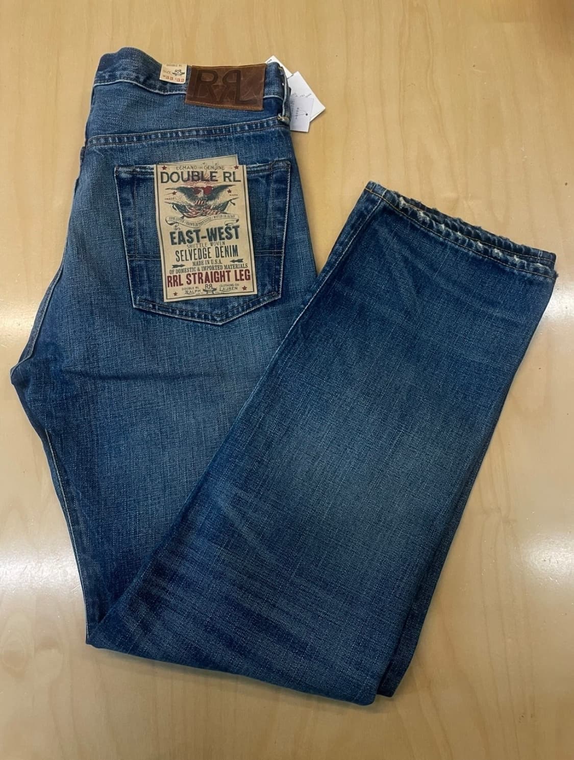 RRL 힐스뷰 스트레이트진 33/32 택달린 새상품 상품이미지3