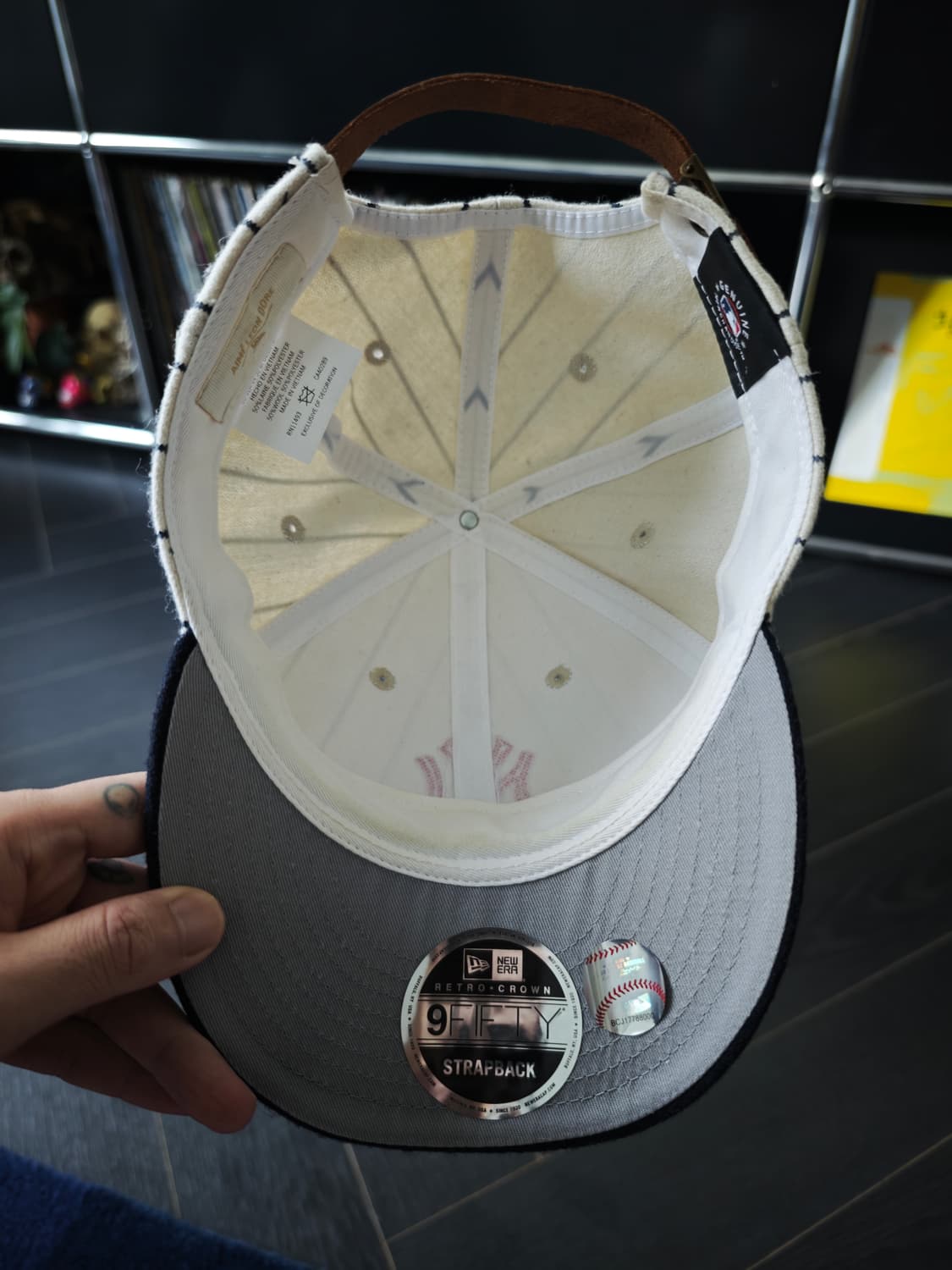 에임레온도르 뉴욕 양키스 스트라이프 볼캡 모자 상품이미지4