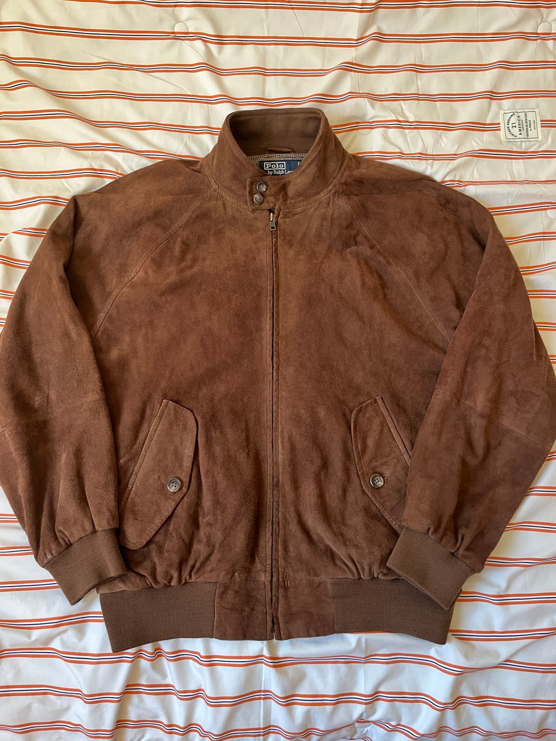 [XL] 폴로 랄프로렌 브라운 스웨이드 자켓 상품이미지1
