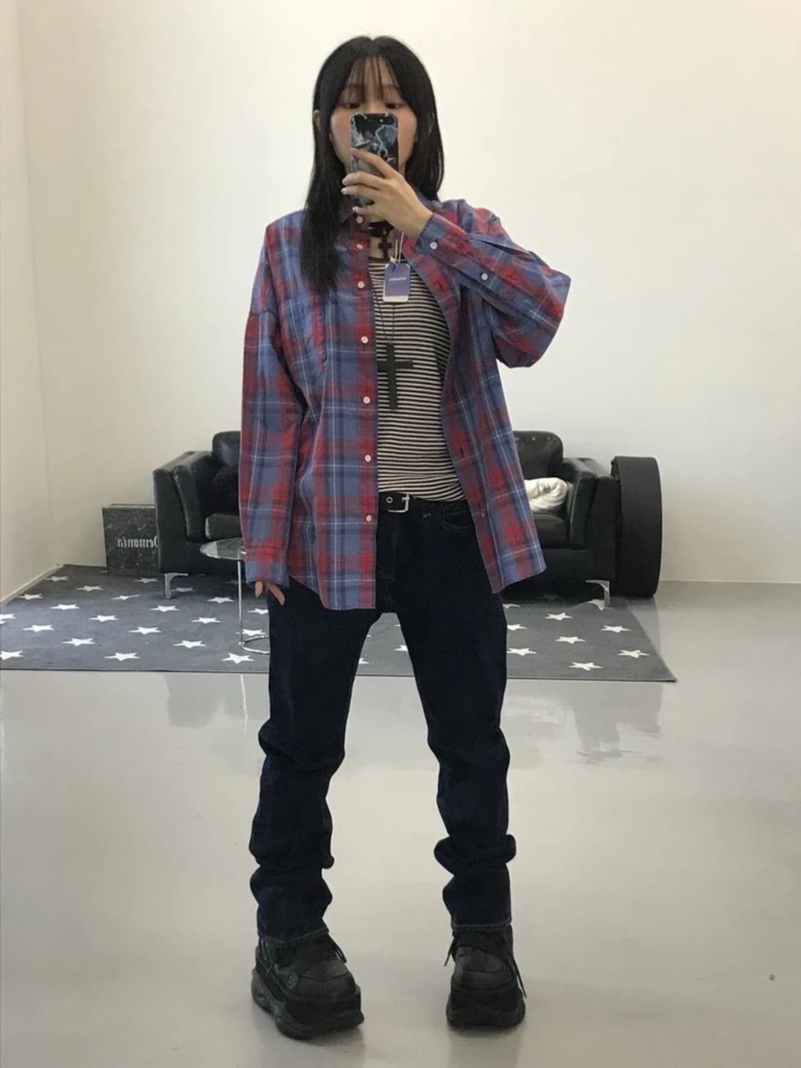 저널스텐다드 체크 셔츠 상품이미지1