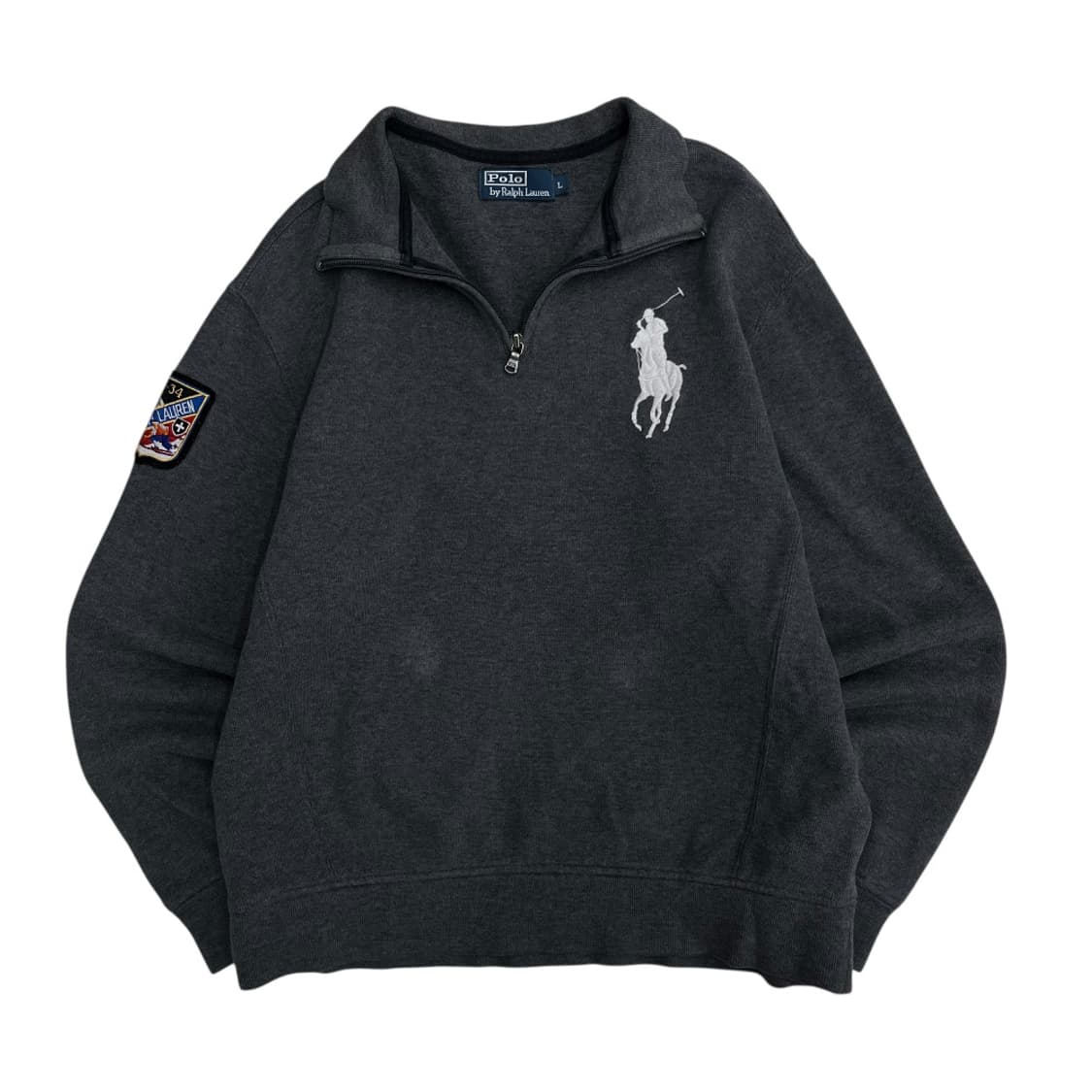 폴로 랄프로렌 빅포니 차콜 집업 L 상품이미지2