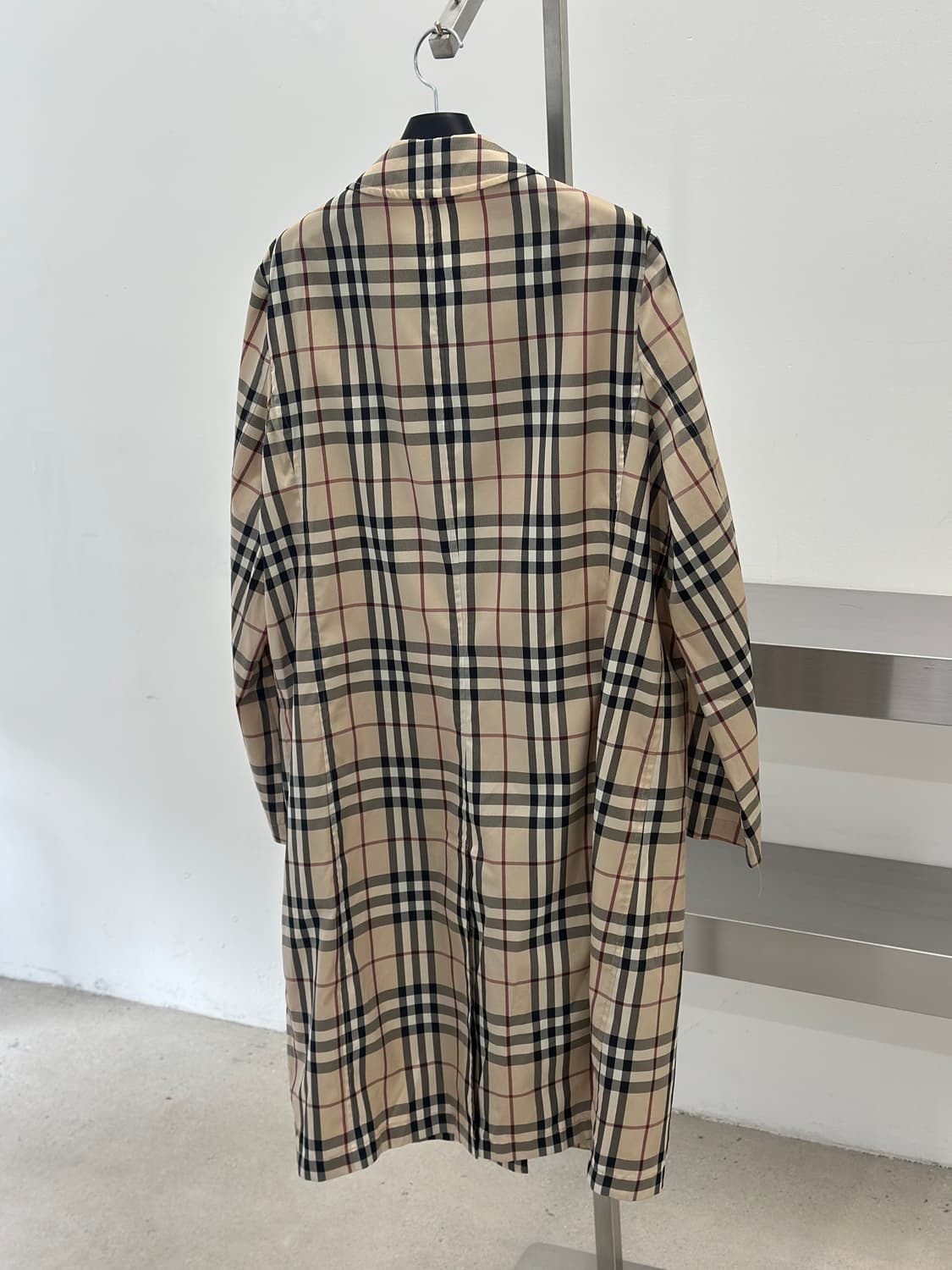 버버리 노바체크 싱글 롱 코트  상품이미지5