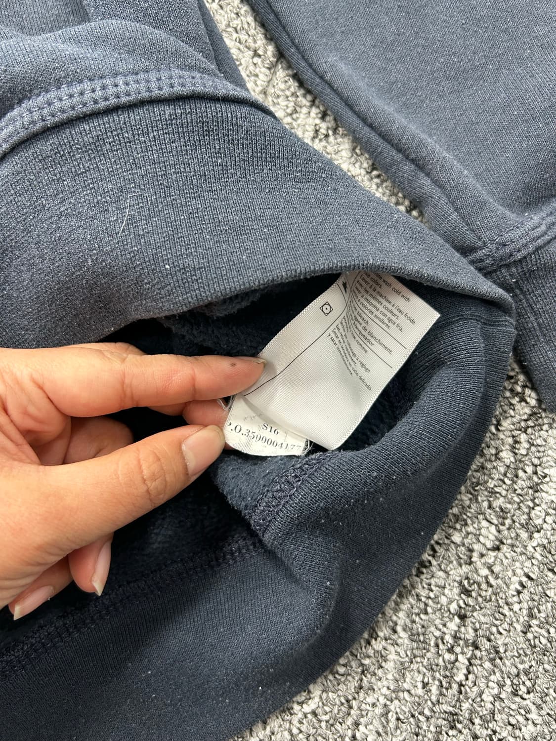 칼하트 네이비 미드웨이트 맨투맨 S 상품이미지6