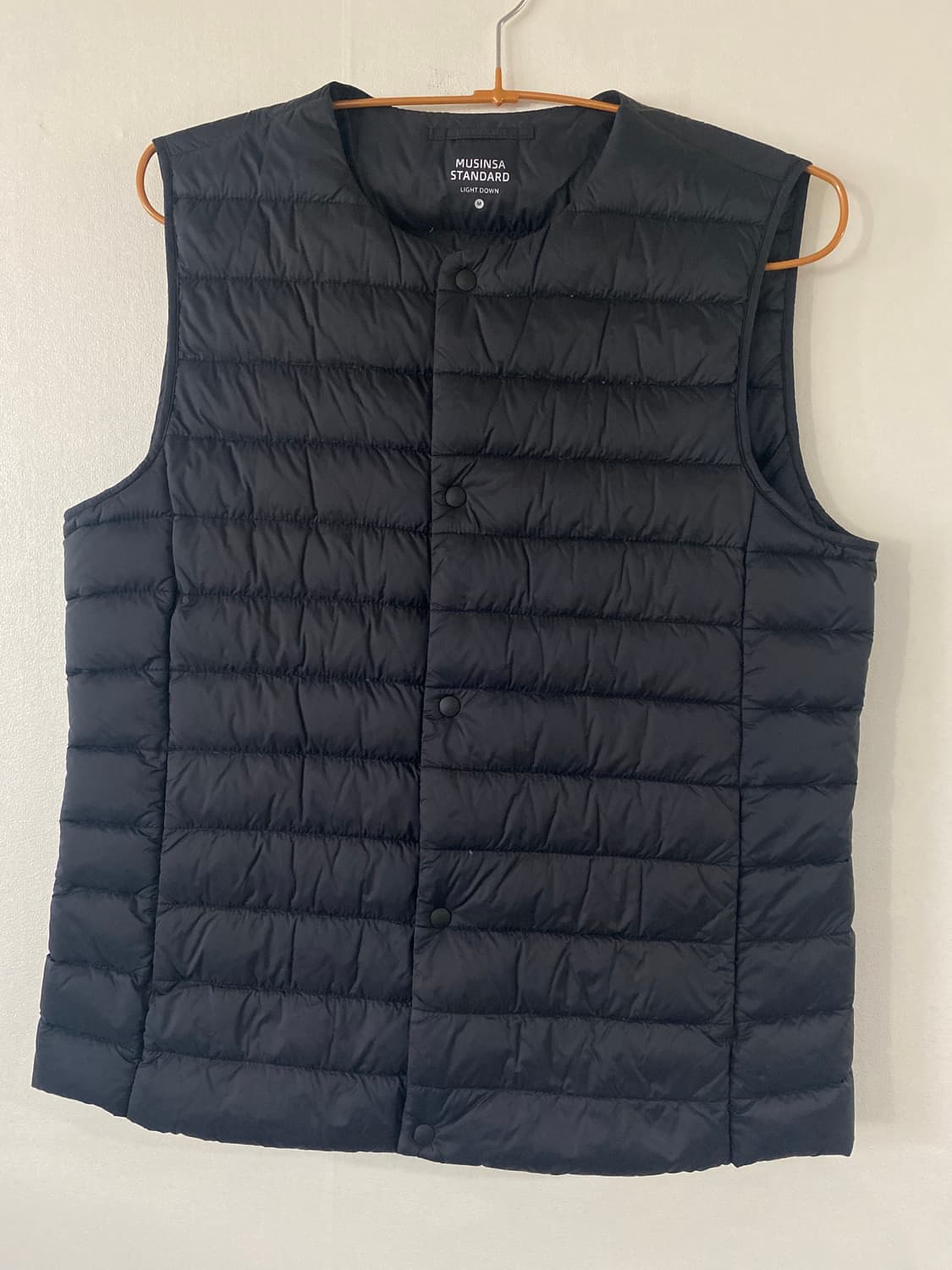 무신사 스탠다드 라이트 다운 패딩 조끼 M 블랙 상품이미지1