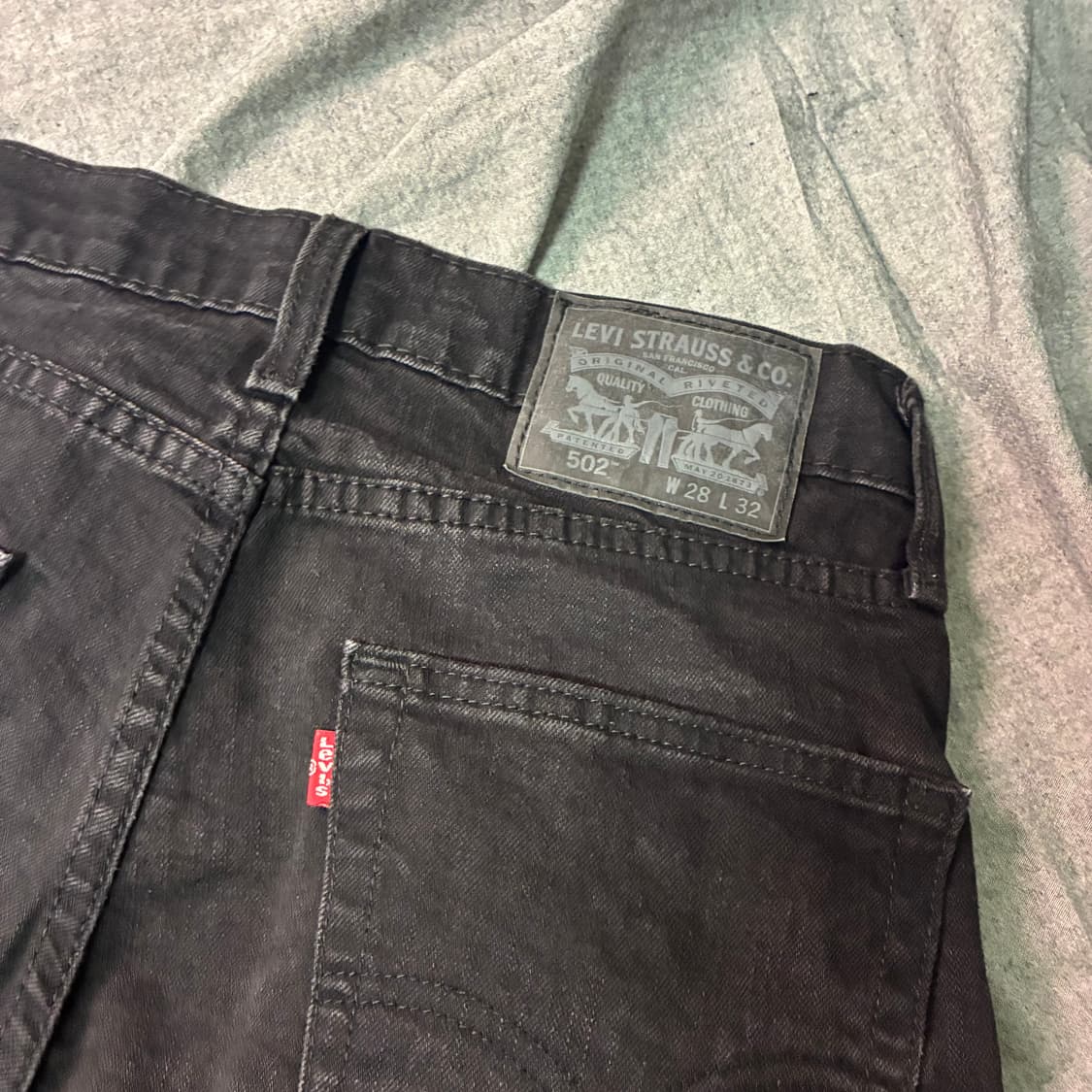 리바이스 502 블랙진 슬림핏 상품이미지5