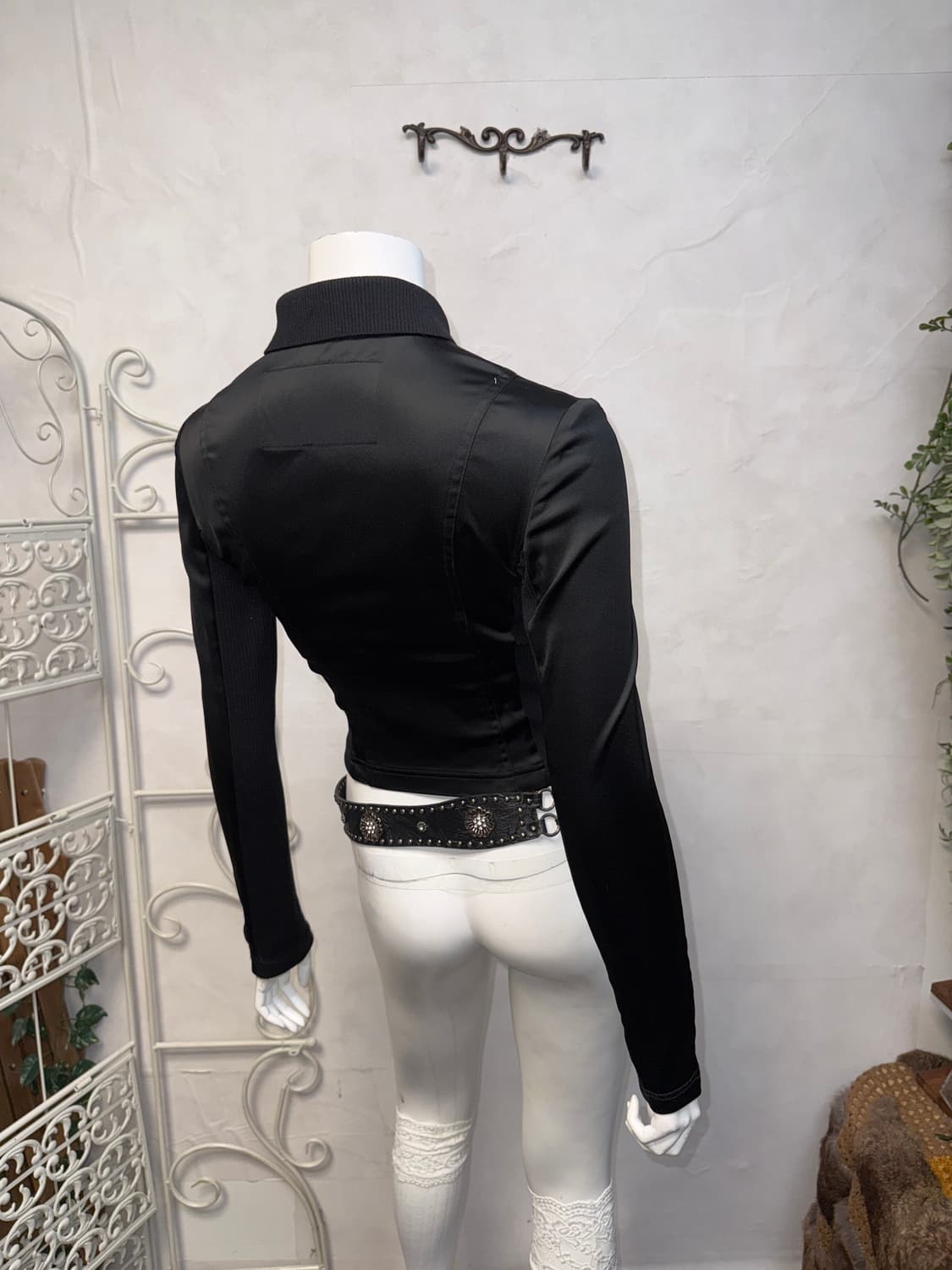 DIESEL satin crop jacket black 상품이미지10