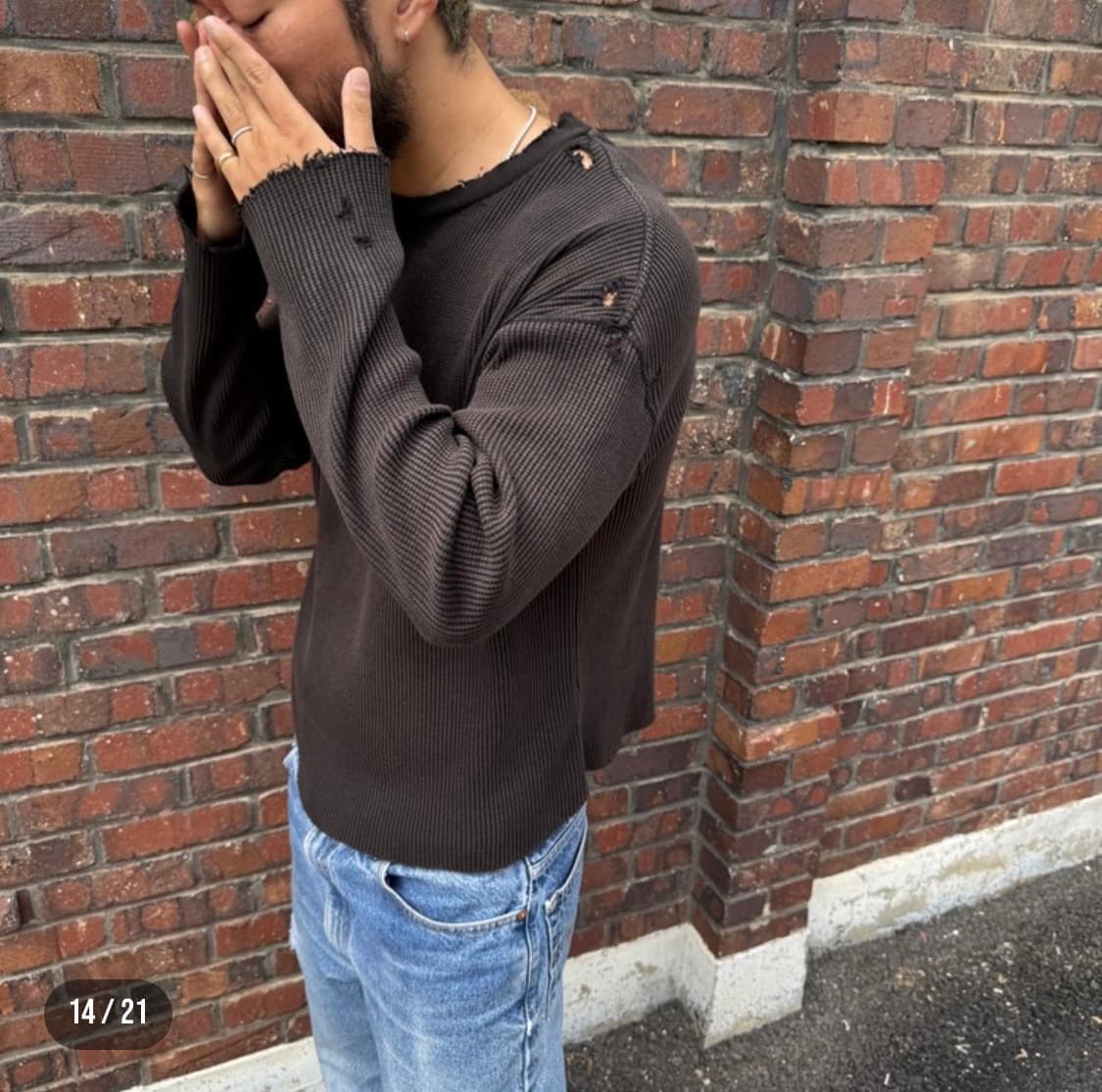 sober og goods waffle shirt 상품이미지2