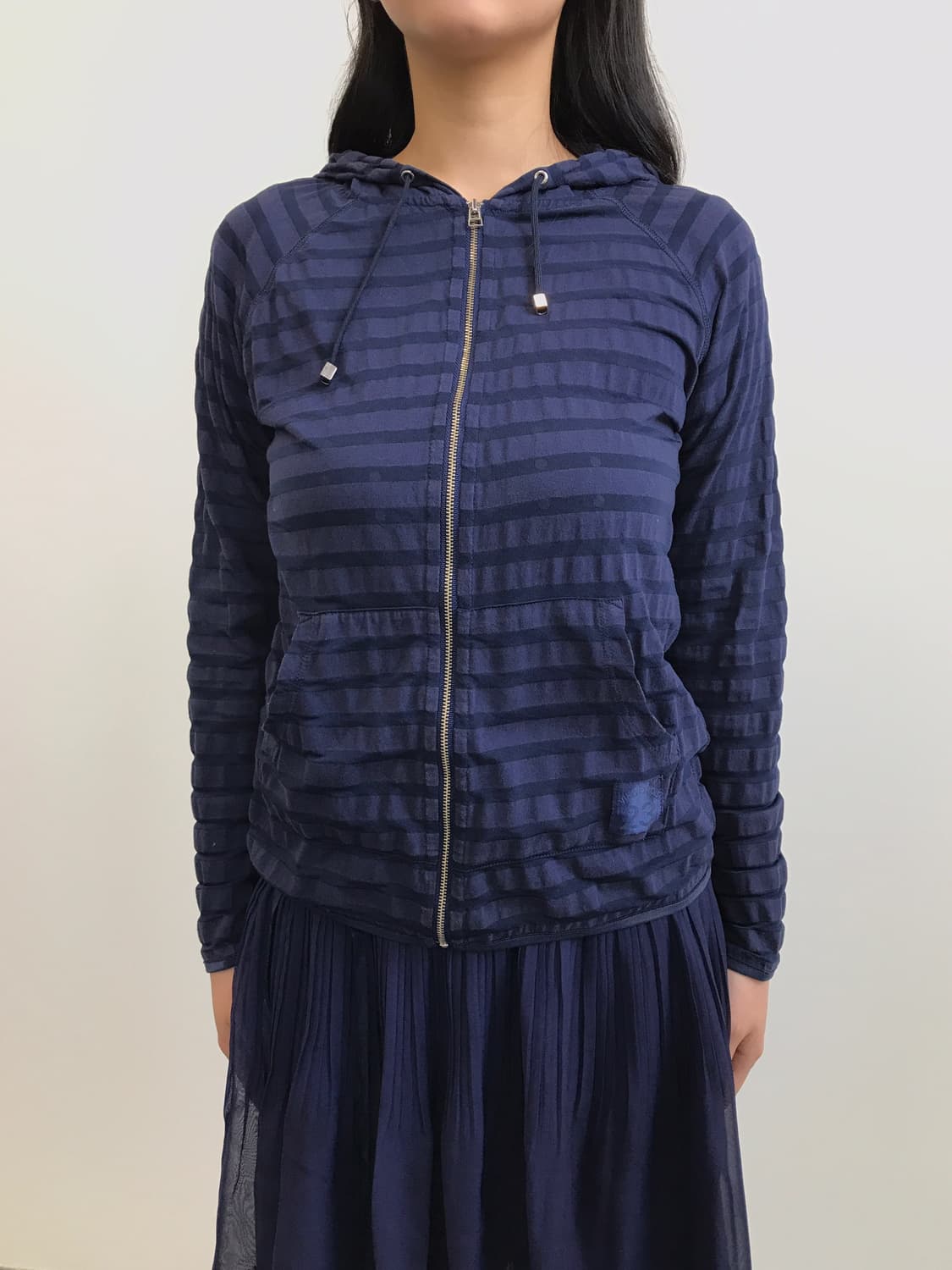 Jpn Navy Cotton Zip Up Hoodies 상품이미지2