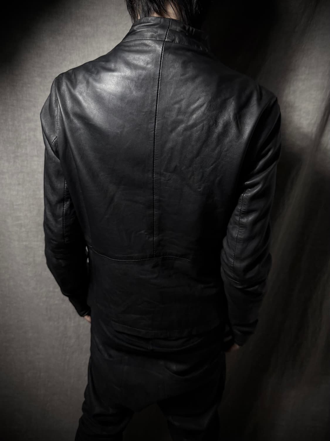 Obscur Asymmetrical Leather Jacket  상품이미지3