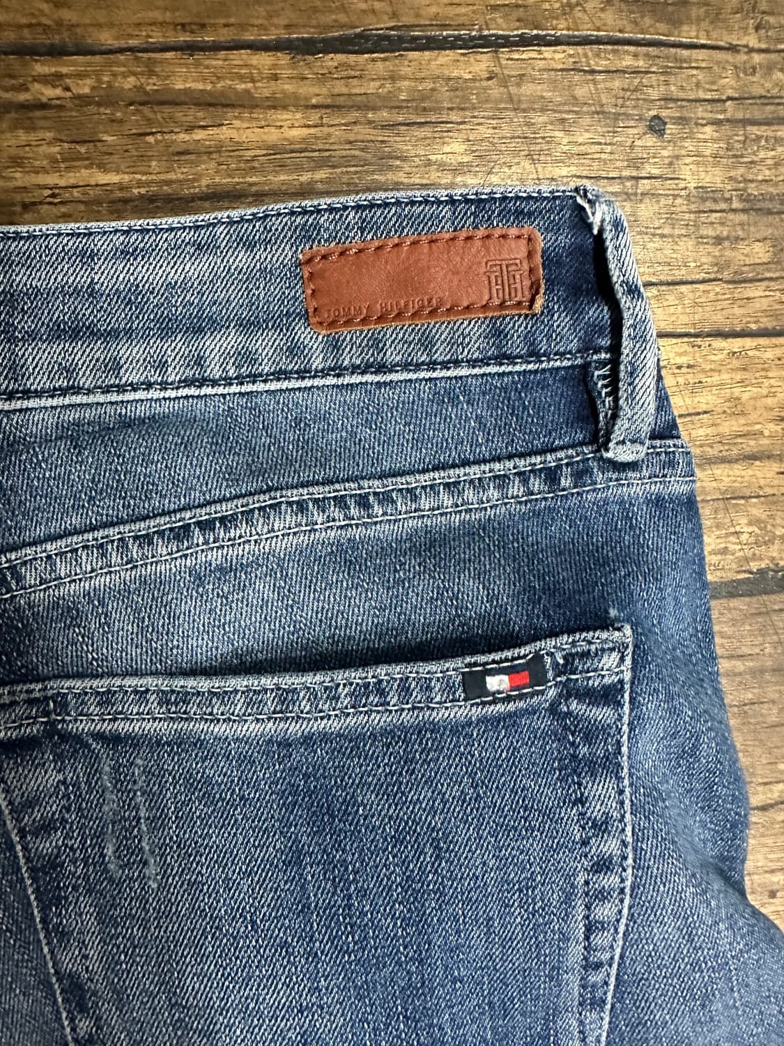 타미힐피거 데님 패치 워싱 청바지 28사이즈 새제품 올드스쿨 상품이미지6