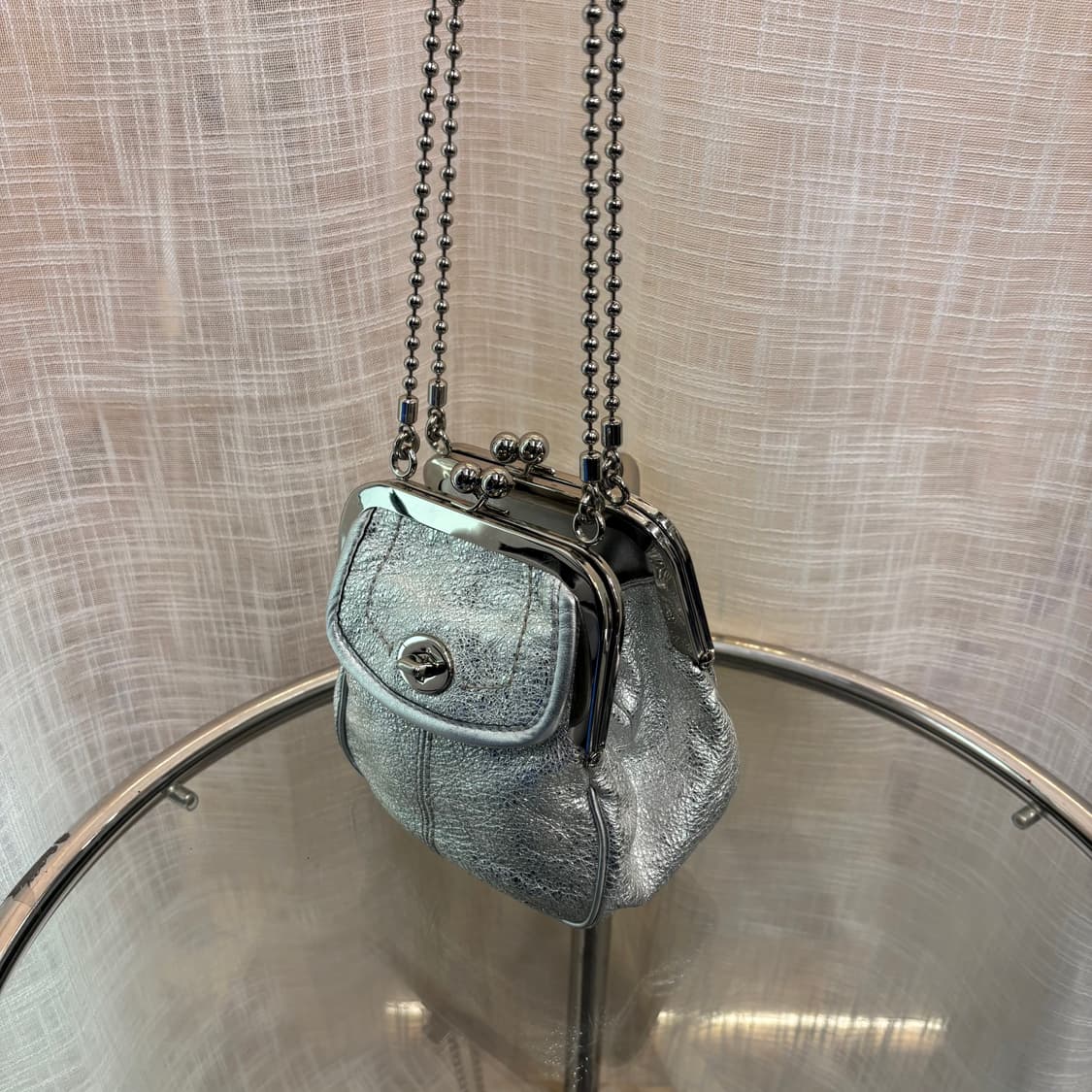 정품 코치 코인퍼스 실버 체인백     상품이미지3